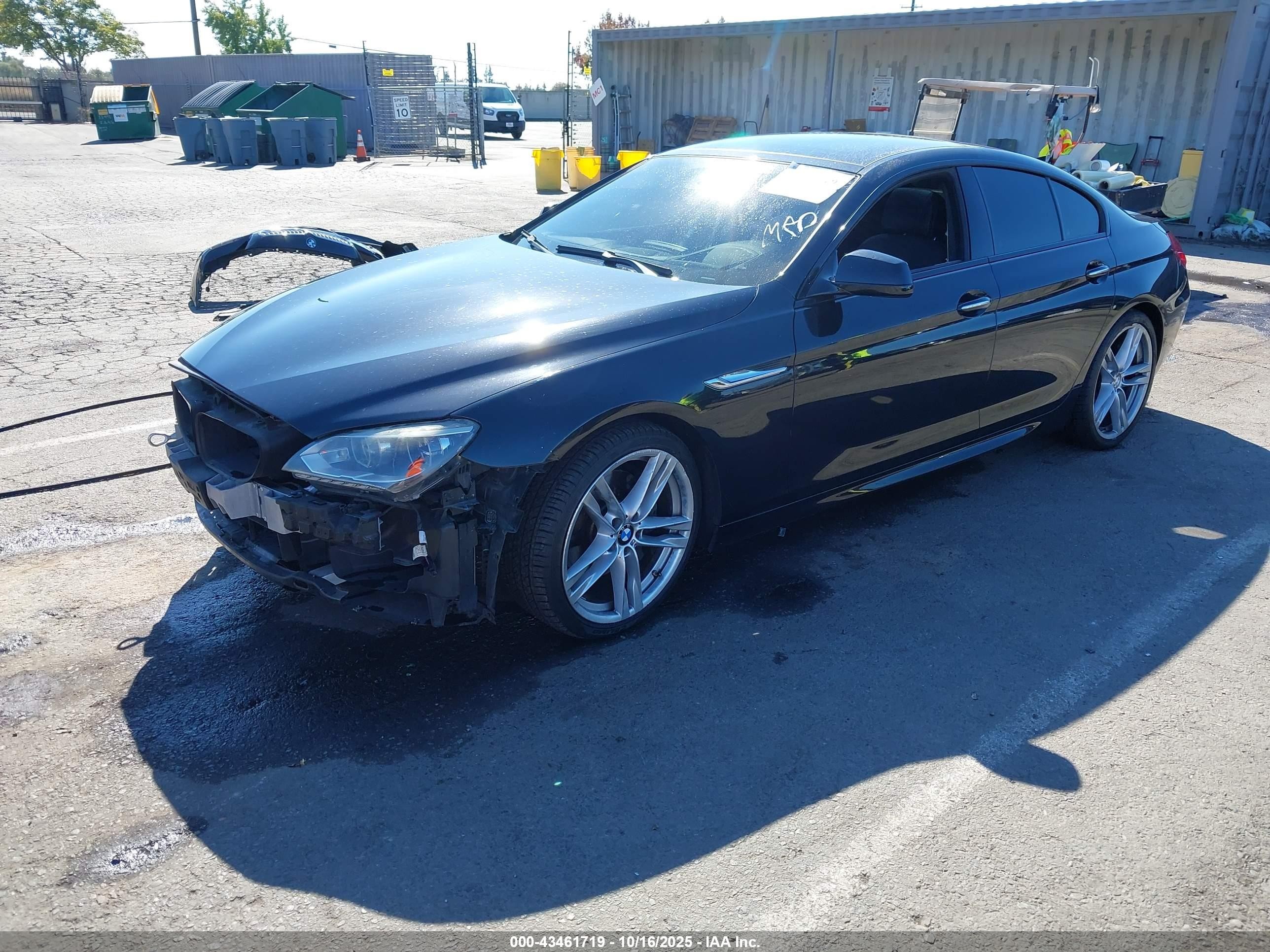 2015 Bmw 650i Gran Coupe   Black vin: WBA6B2C57FD799149