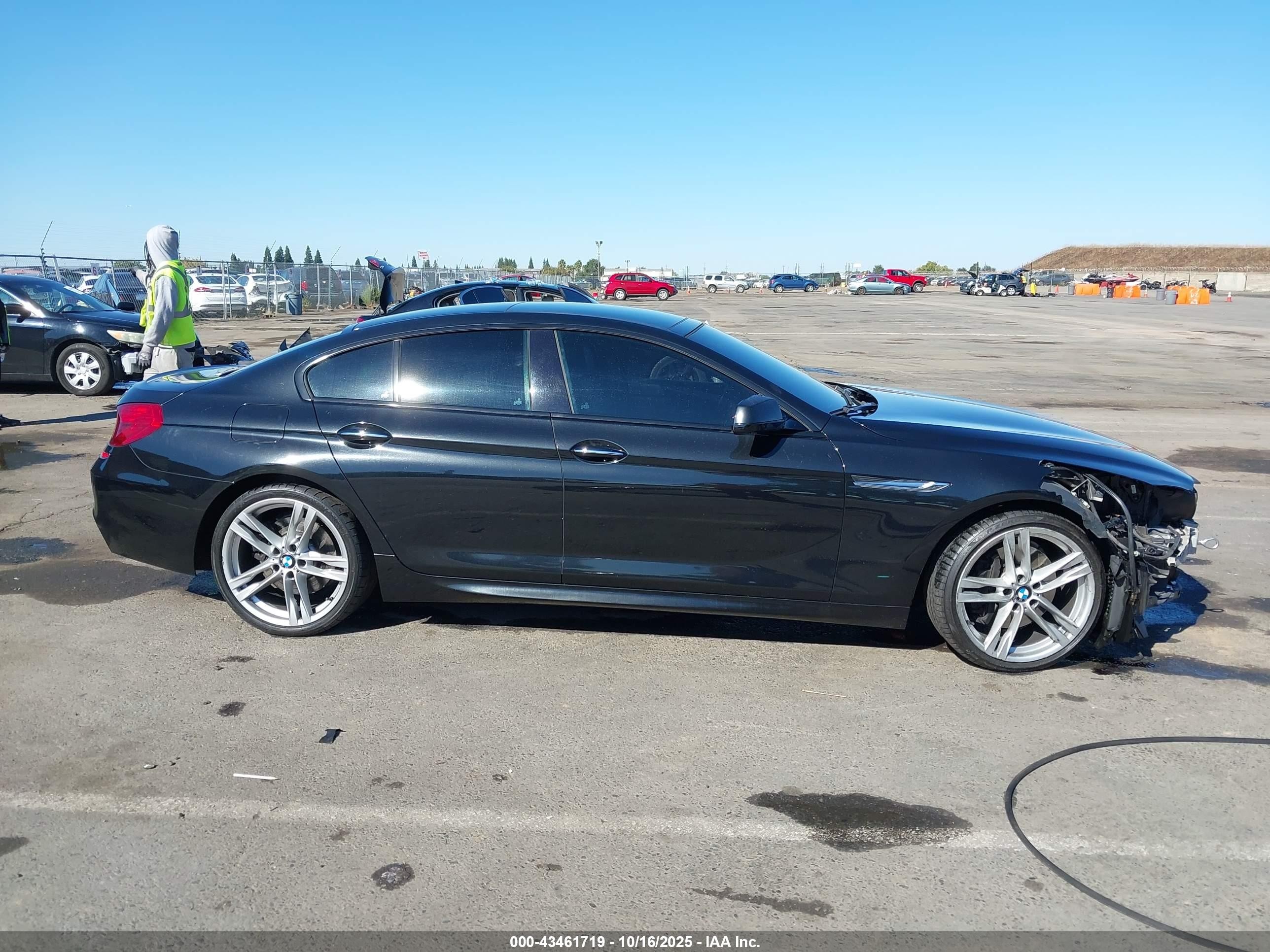 2015 Bmw 650i Gran Coupe   Black vin: WBA6B2C57FD799149