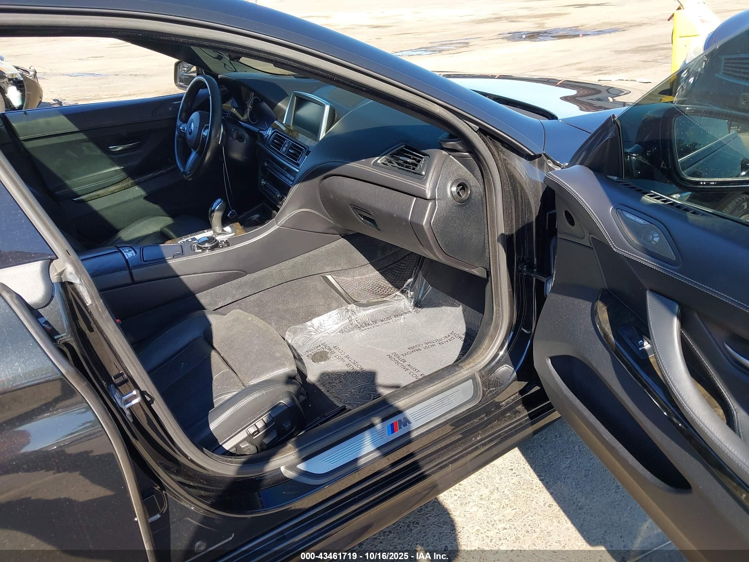 2015 Bmw 650i Gran Coupe   Black vin: WBA6B2C57FD799149