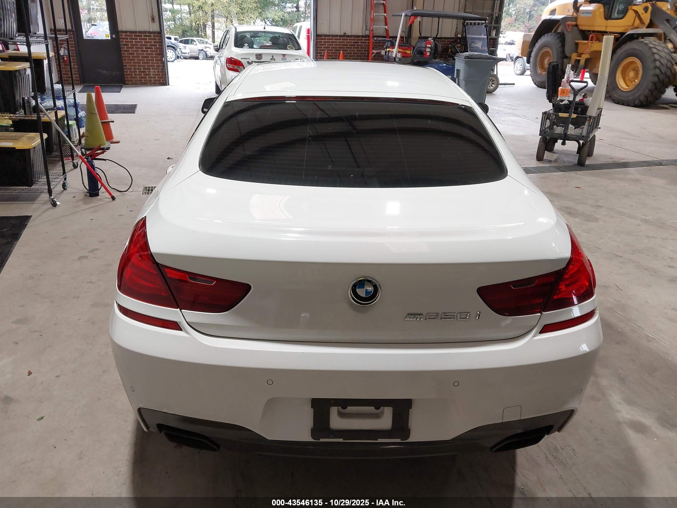 2014 Bmw 650i Gran Coupe White vin: WBA6B2C58ED129009