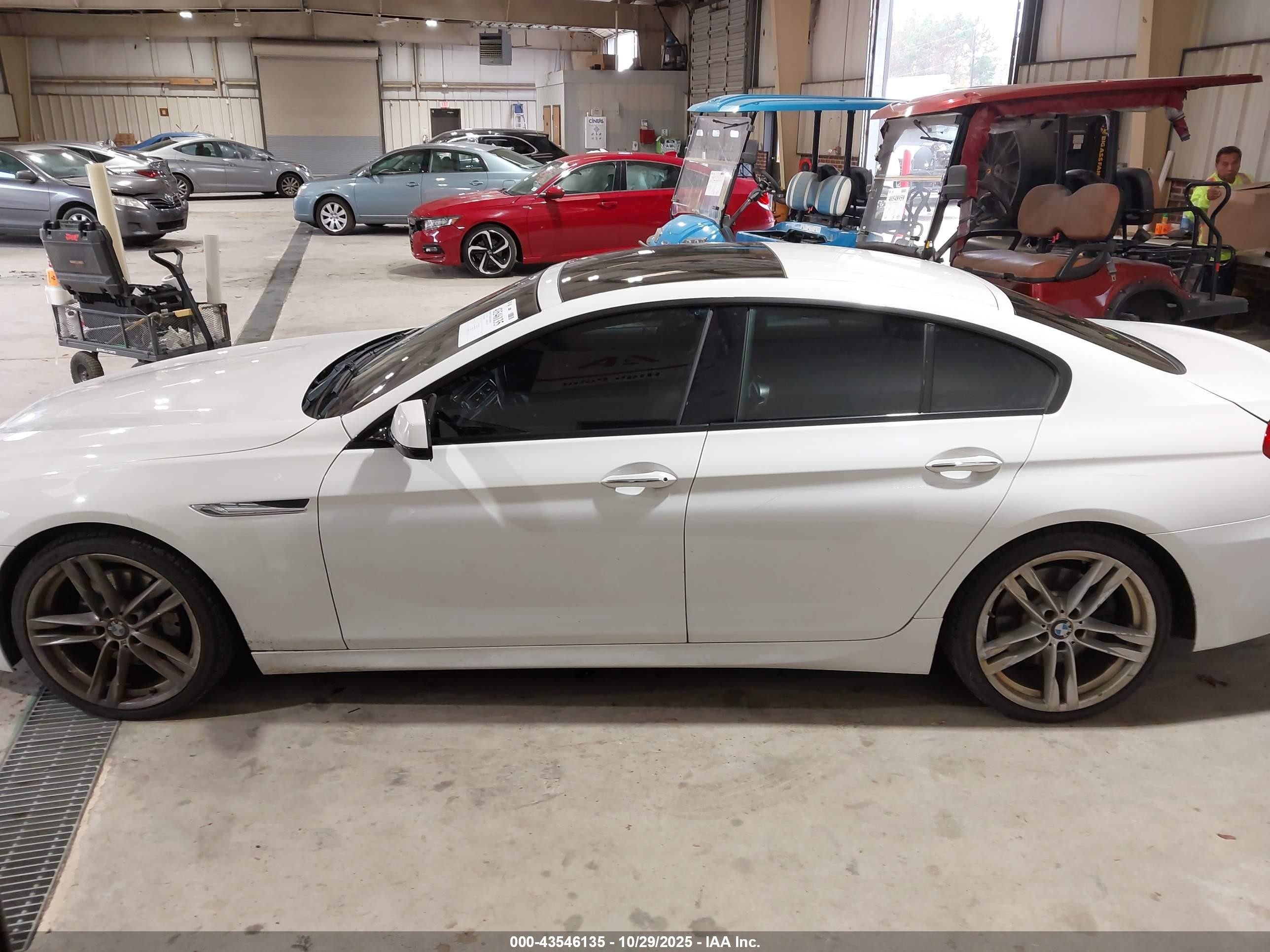 2014 Bmw 650i Gran Coupe White vin: WBA6B2C58ED129009