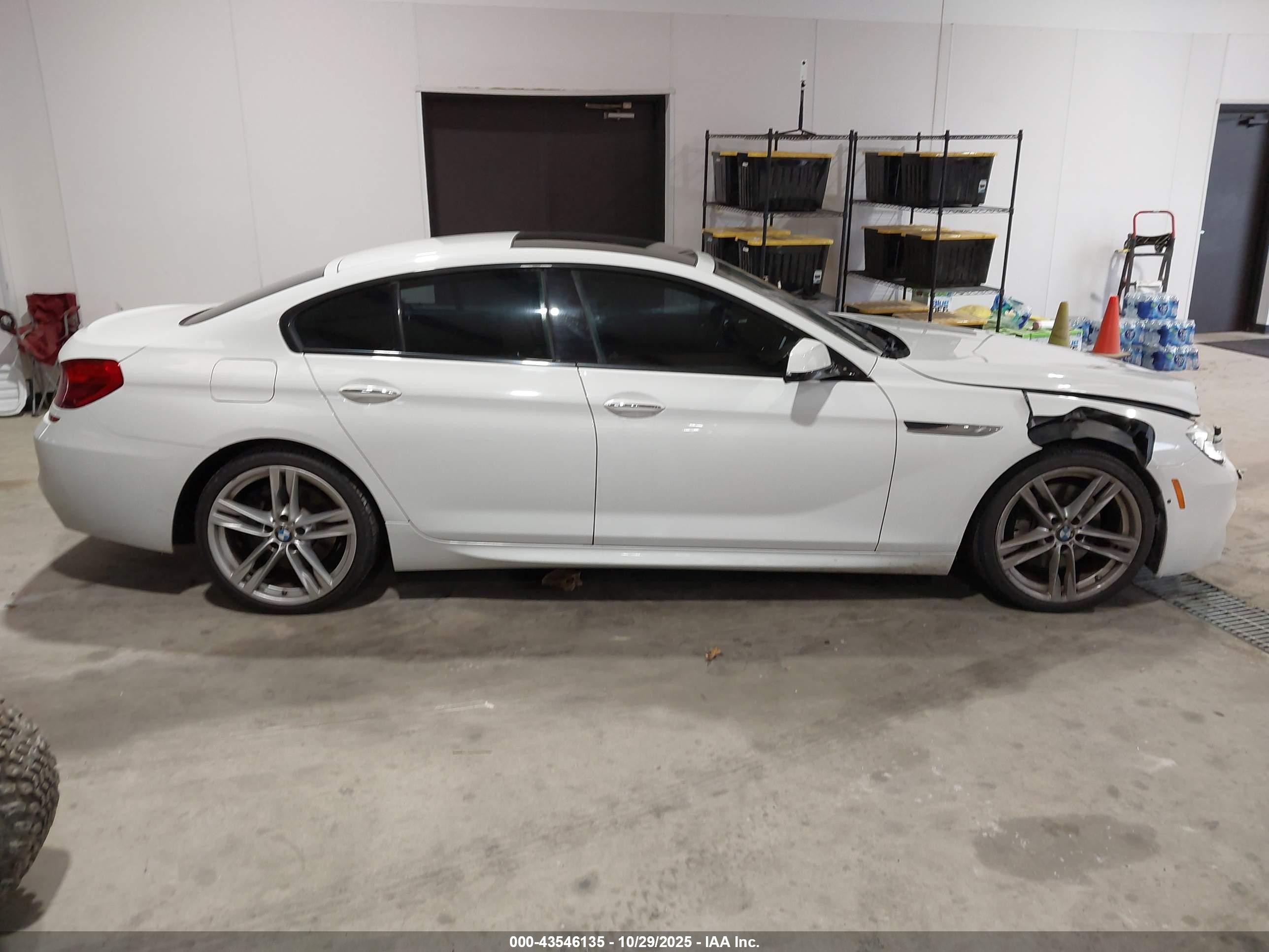 2014 Bmw 650i Gran Coupe White vin: WBA6B2C58ED129009