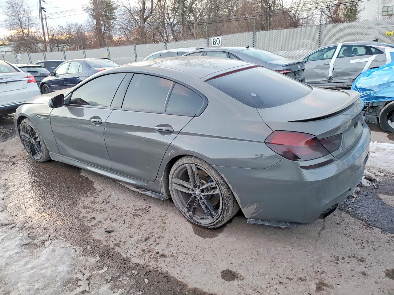 2014 Bmw 650 I Gran Coupe Silver vin: WBA6B2C58ED129916