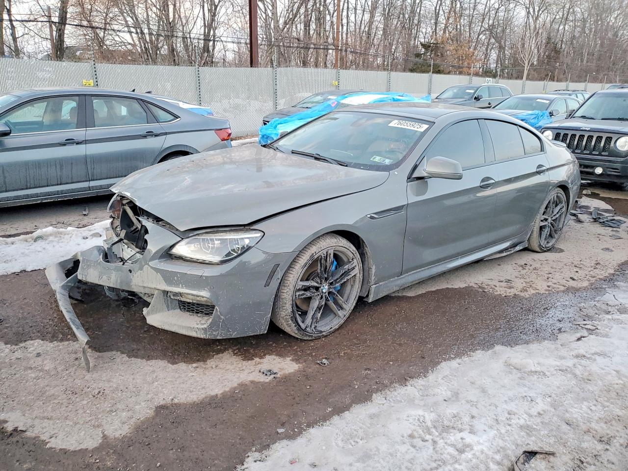 2014 Bmw 650 I Gran Coupe Silver vin: WBA6B2C58ED129916