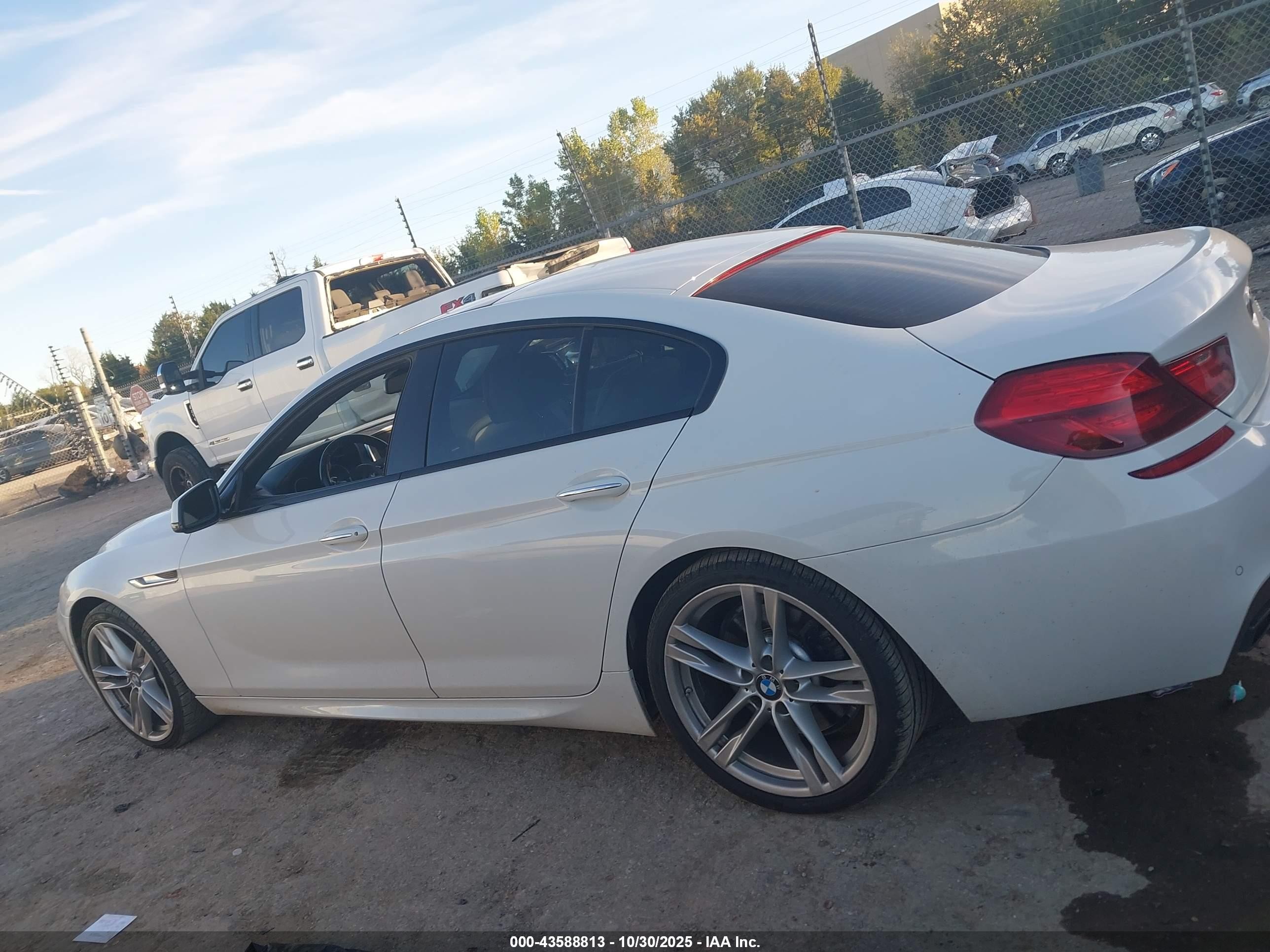2015 Bmw 650i Gran Coupe   White vin: WBA6B2C58FGB99239