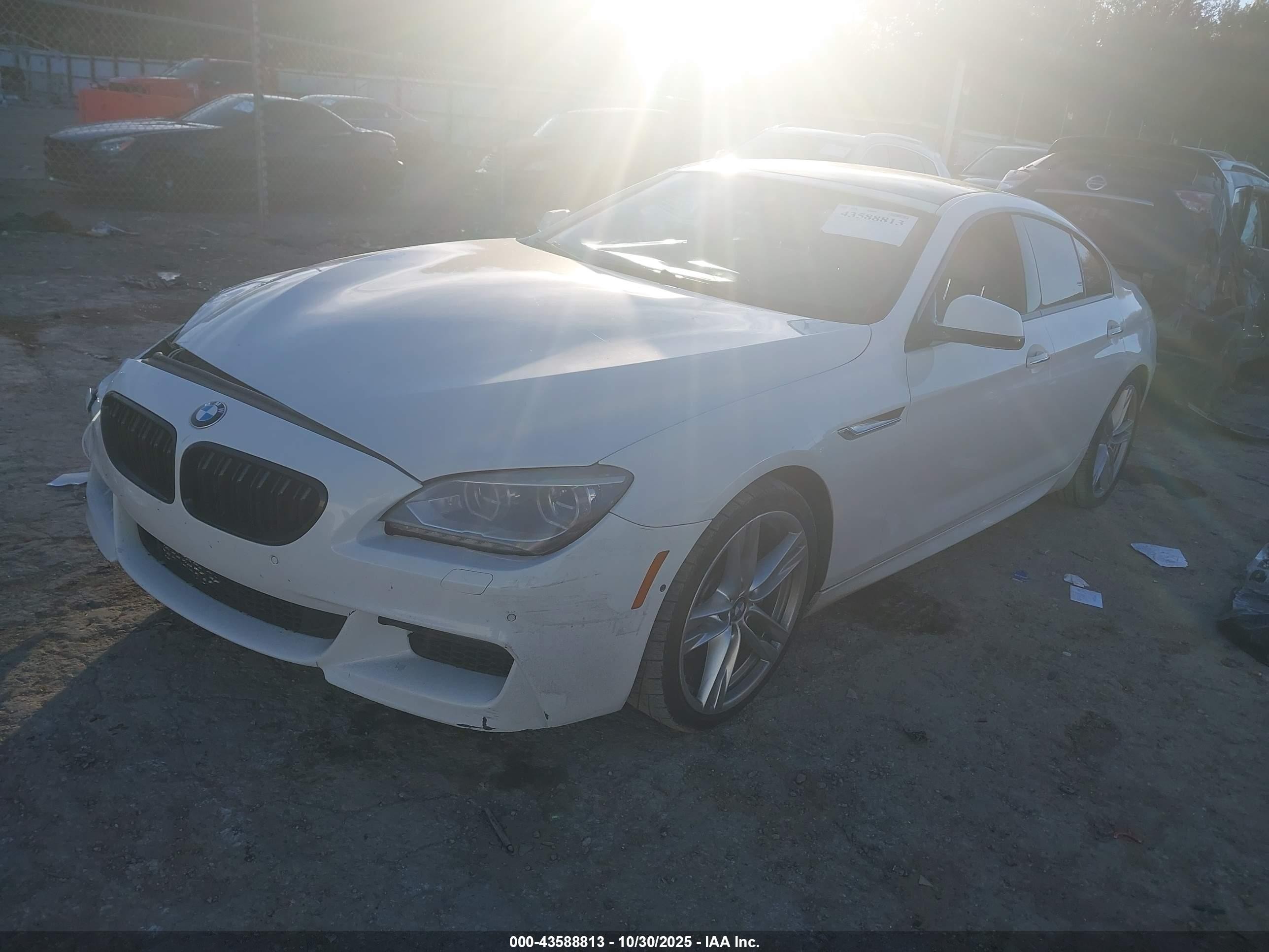 2015 Bmw 650i Gran Coupe   White vin: WBA6B2C58FGB99239