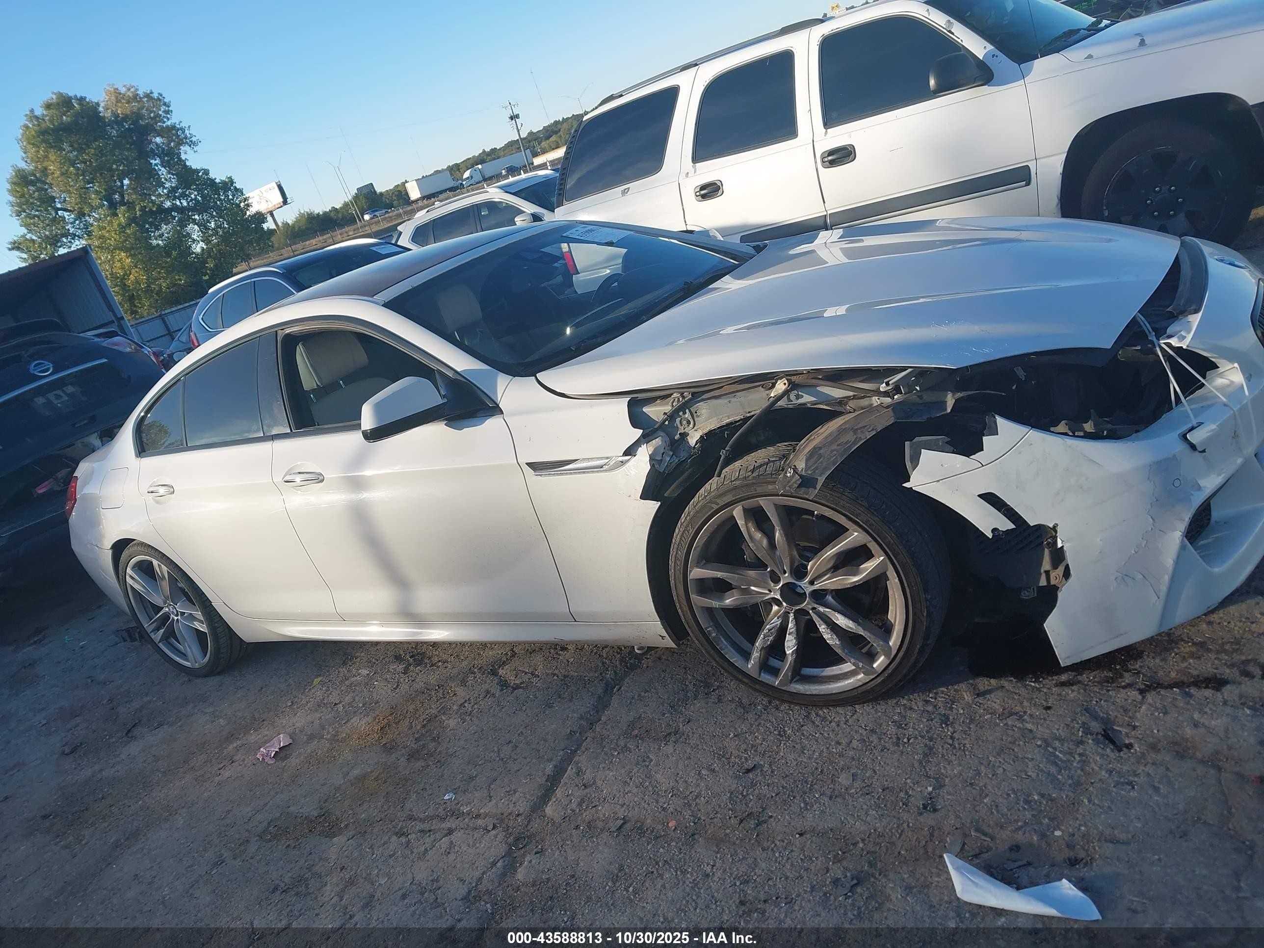 2015 Bmw 650i Gran Coupe   White vin: WBA6B2C58FGB99239