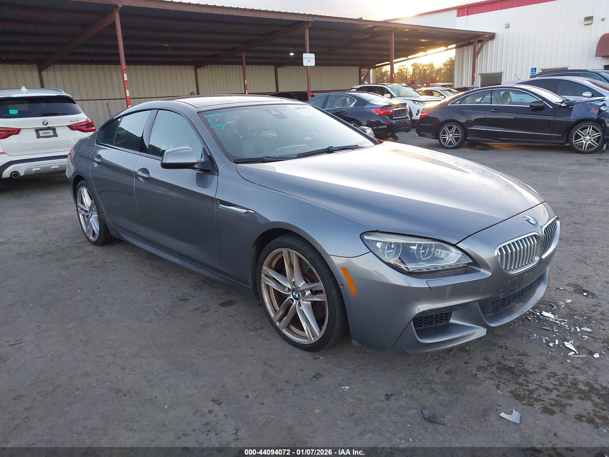 2015 Bmw 650i Gran Coupe   Gray vin: WBA6B2C58FGB99368