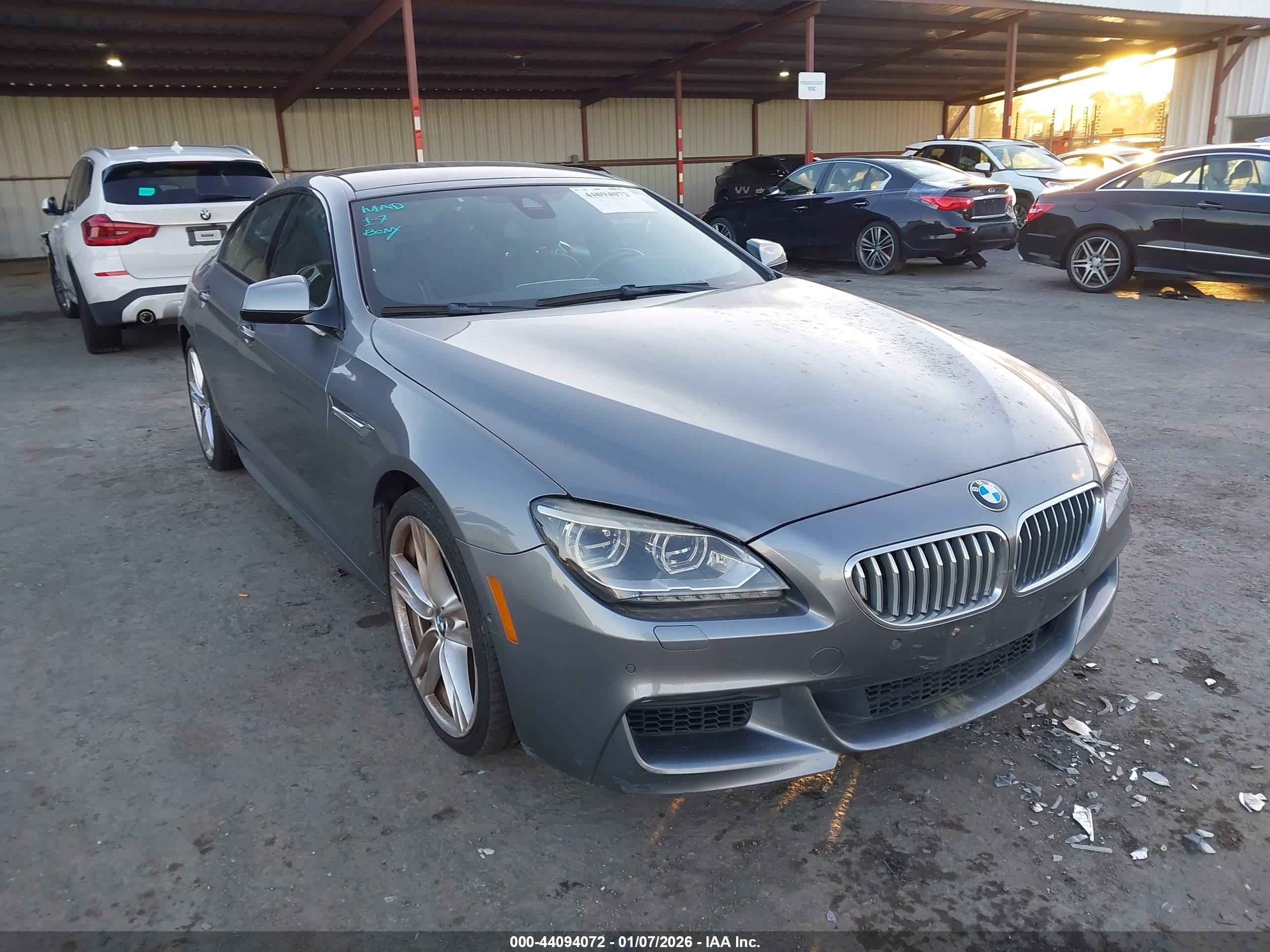 2015 Bmw 650i Gran Coupe   Gray vin: WBA6B2C58FGB99368