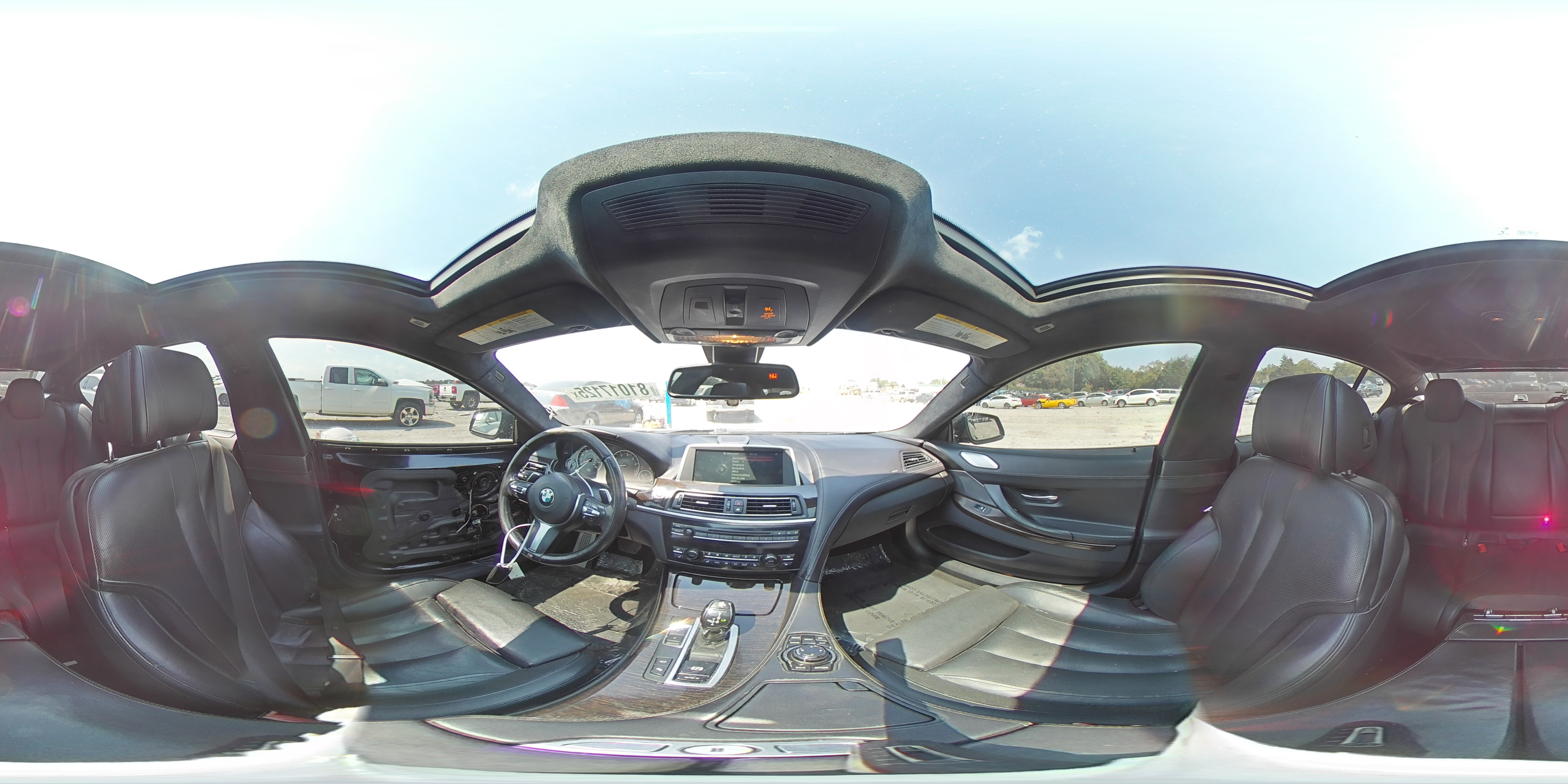 2014 Bmw 650 I Gran Coupe Black vin: WBA6B2C59ED129178
