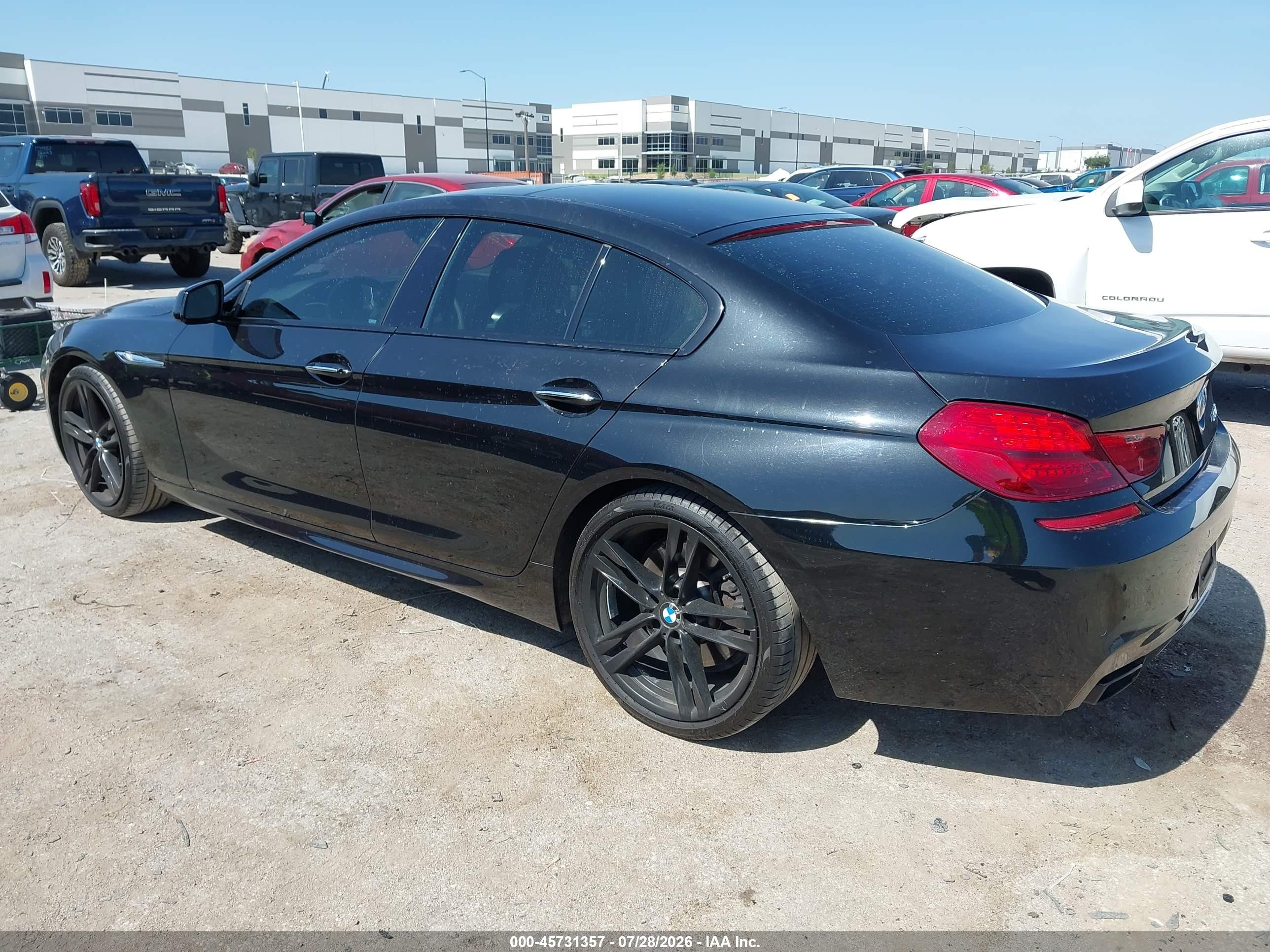 2015 Bmw 650i Gran Coupe   Black vin: WBA6B2C59FD129957