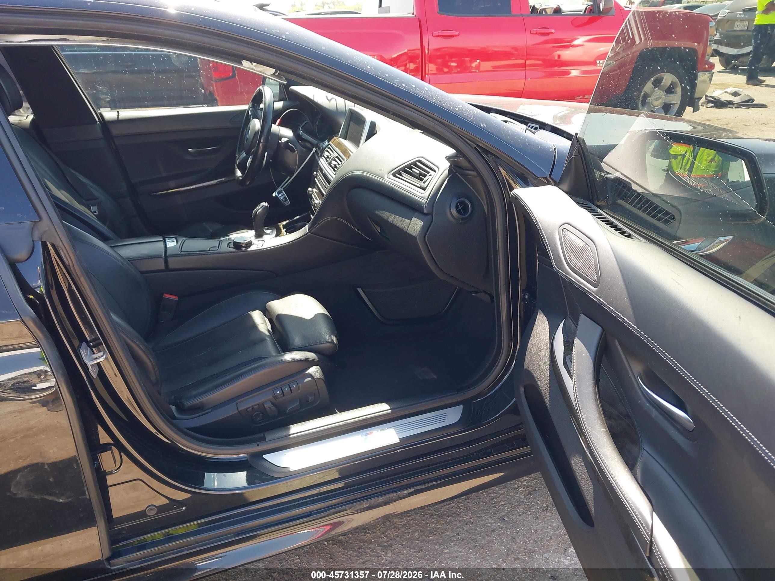 2015 Bmw 650i Gran Coupe   Black vin: WBA6B2C59FD129957