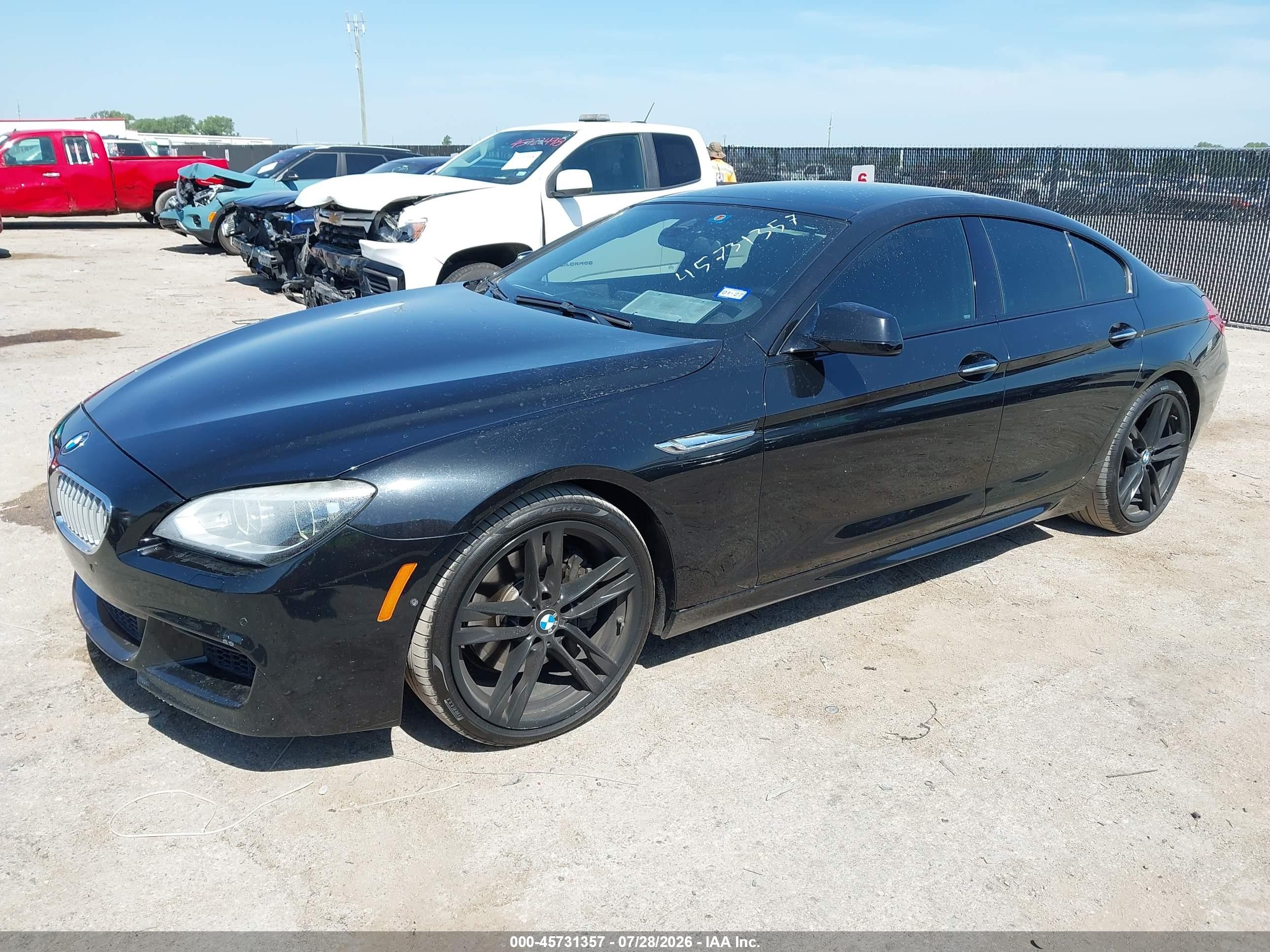 2015 Bmw 650i Gran Coupe   Black vin: WBA6B2C59FD129957