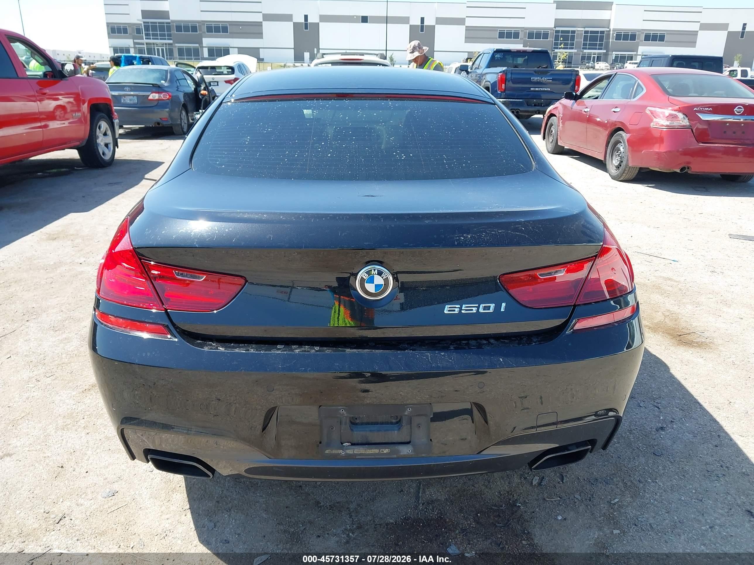 2015 Bmw 650i Gran Coupe   Black vin: WBA6B2C59FD129957