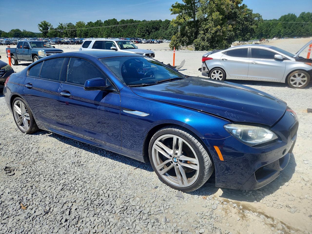 2015 Bmw 650 I Gran Coupe Blue vin: WBA6B2C59FD130011