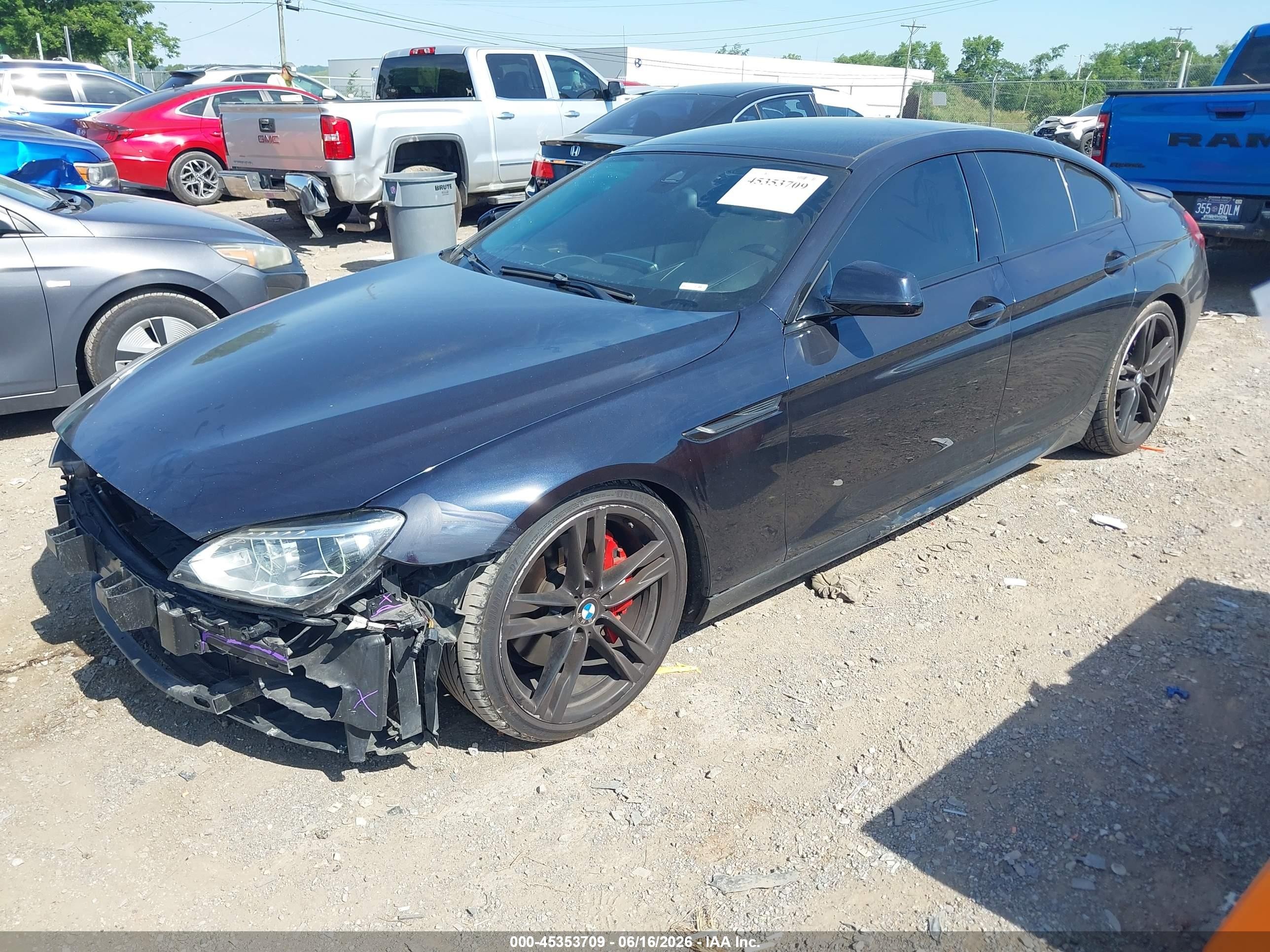 2015 Bmw 650i Gran Coupe   Blue vin: WBA6B2C59FD799198