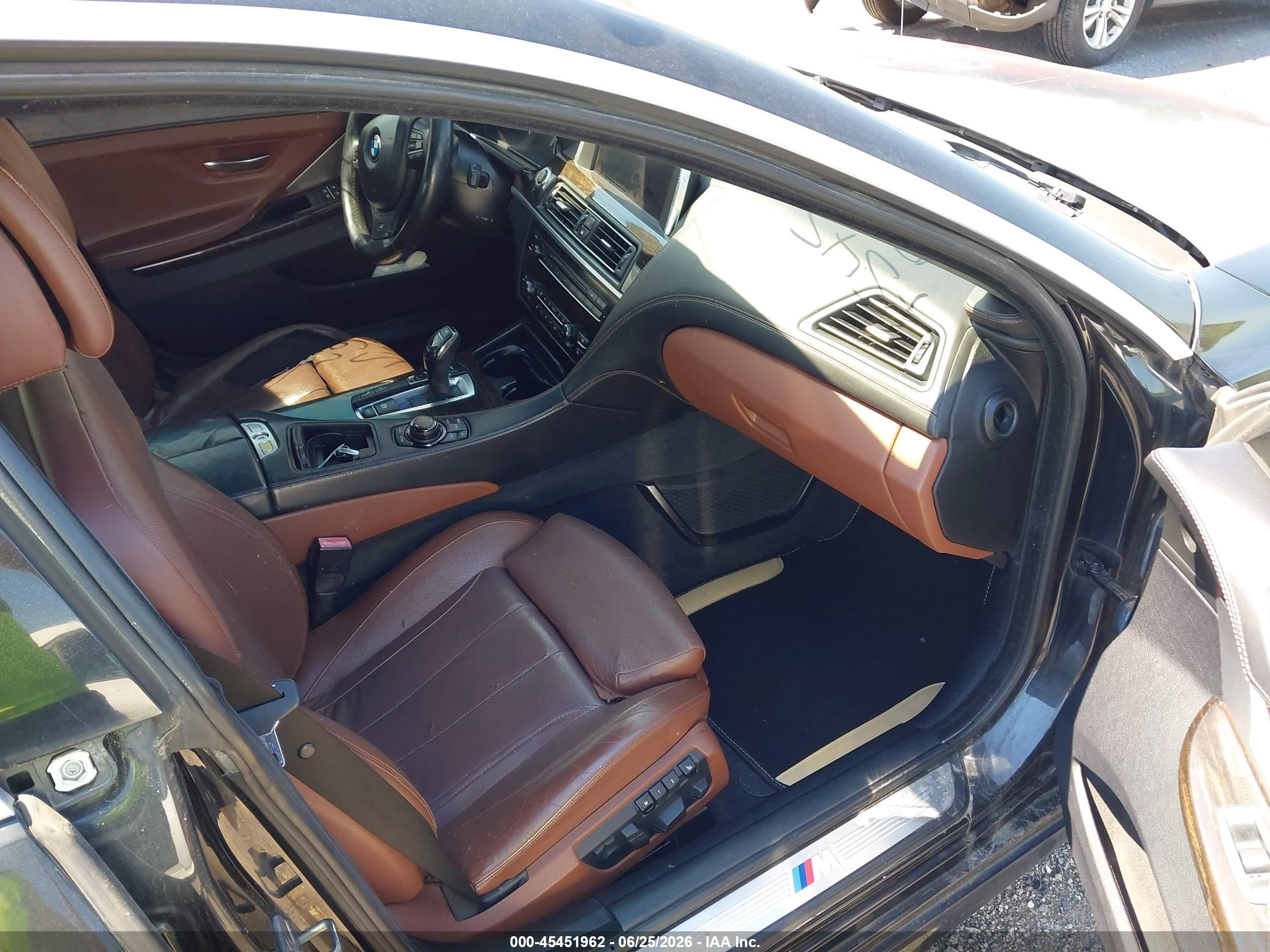2013 Bmw 650i Gran Coupe   Black vin: WBA6B2C5XDDG66854