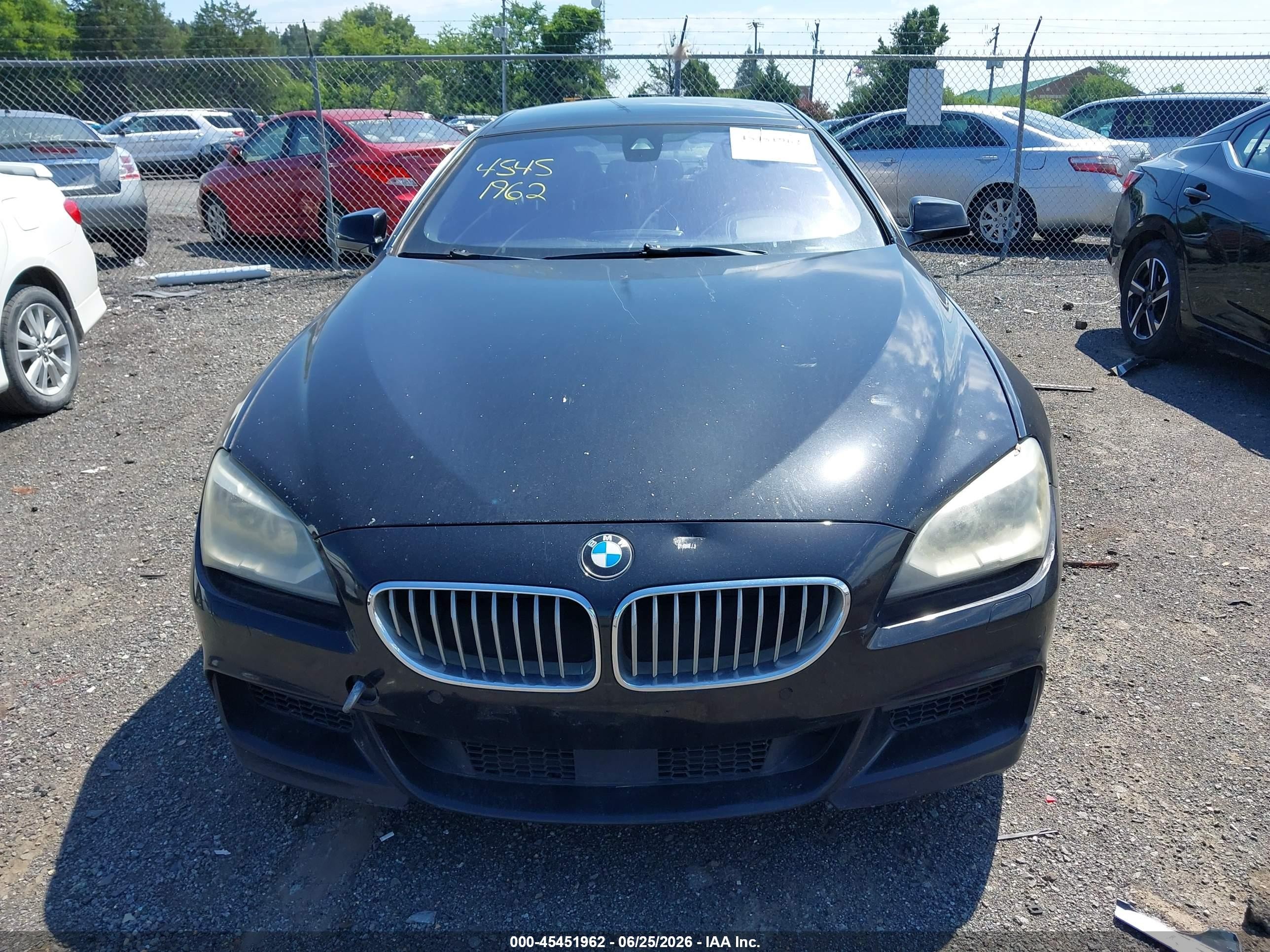 2013 Bmw 650i Gran Coupe   Black vin: WBA6B2C5XDDG66854