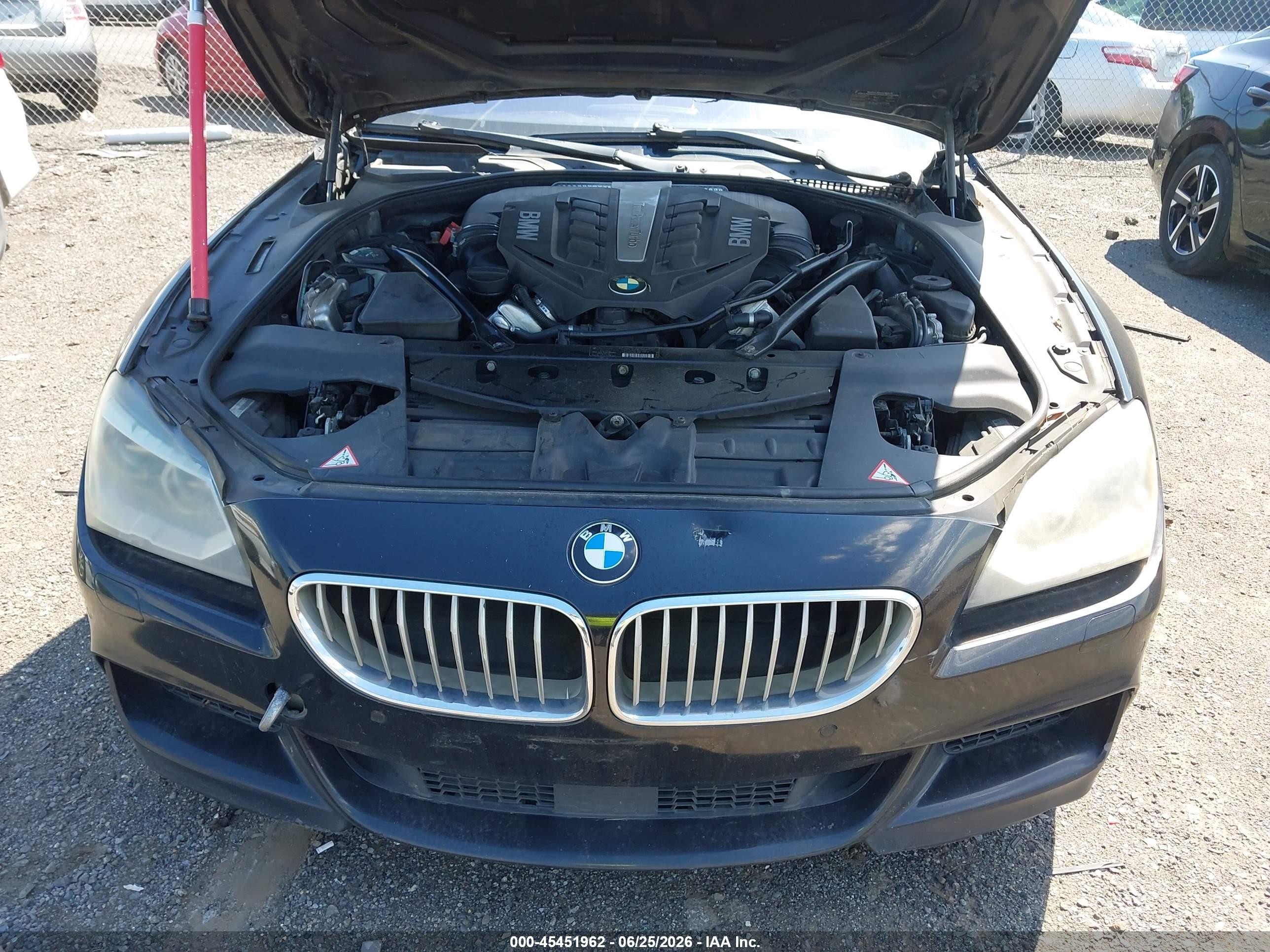 2013 Bmw 650i Gran Coupe   Black vin: WBA6B2C5XDDG66854