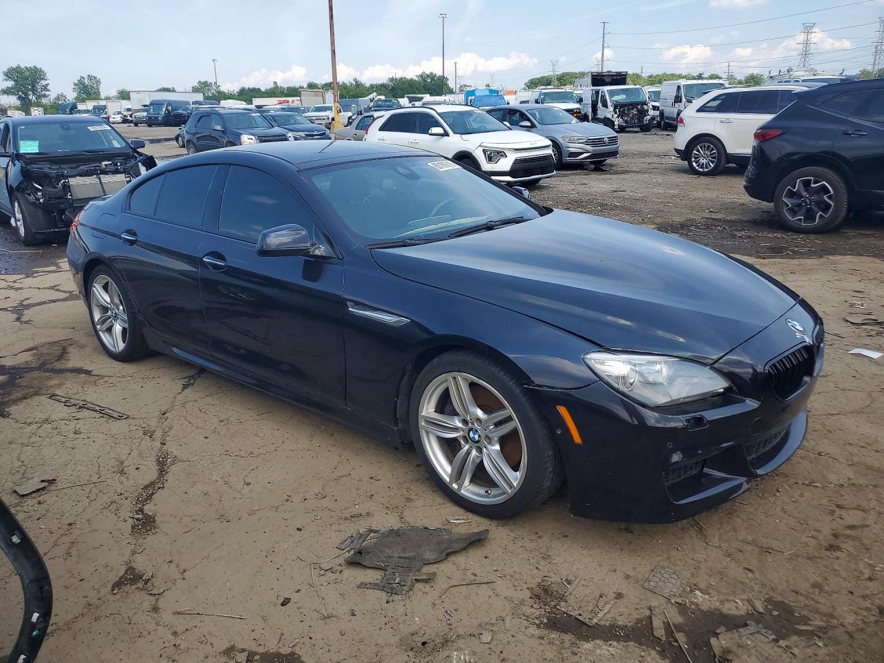 2014 Bmw 650 I Gran Coupe Черный vin: WBA6B2C5XED128816