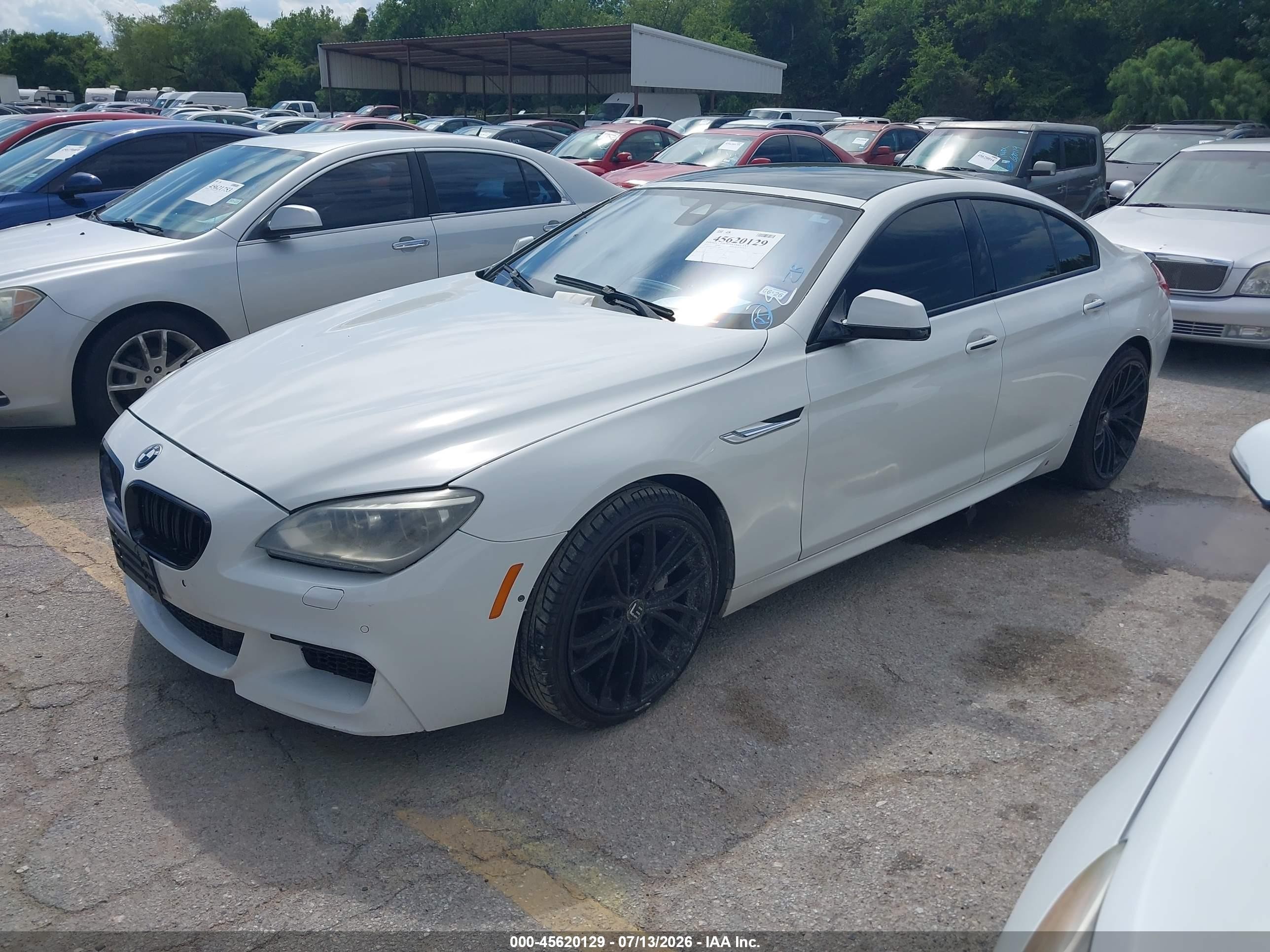 2014 Bmw 650i Gran Coupe   White vin: WBA6B2C5XED129884