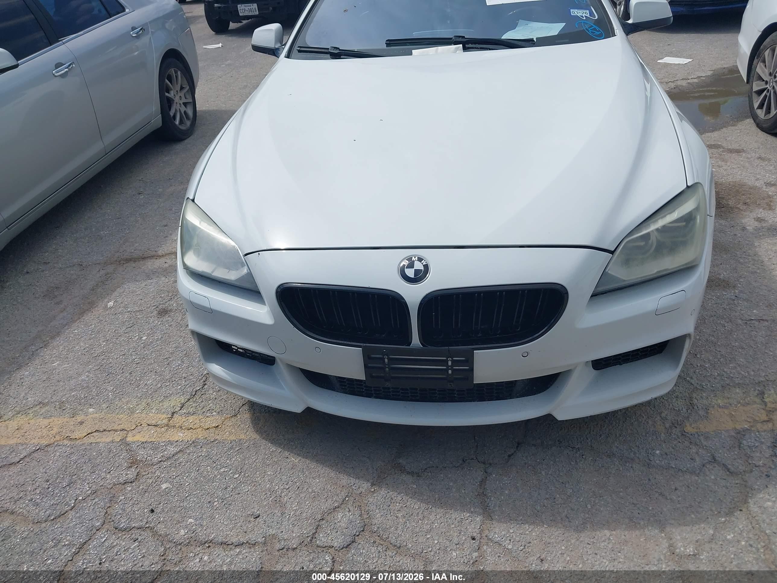 2014 Bmw 650i Gran Coupe   White vin: WBA6B2C5XED129884