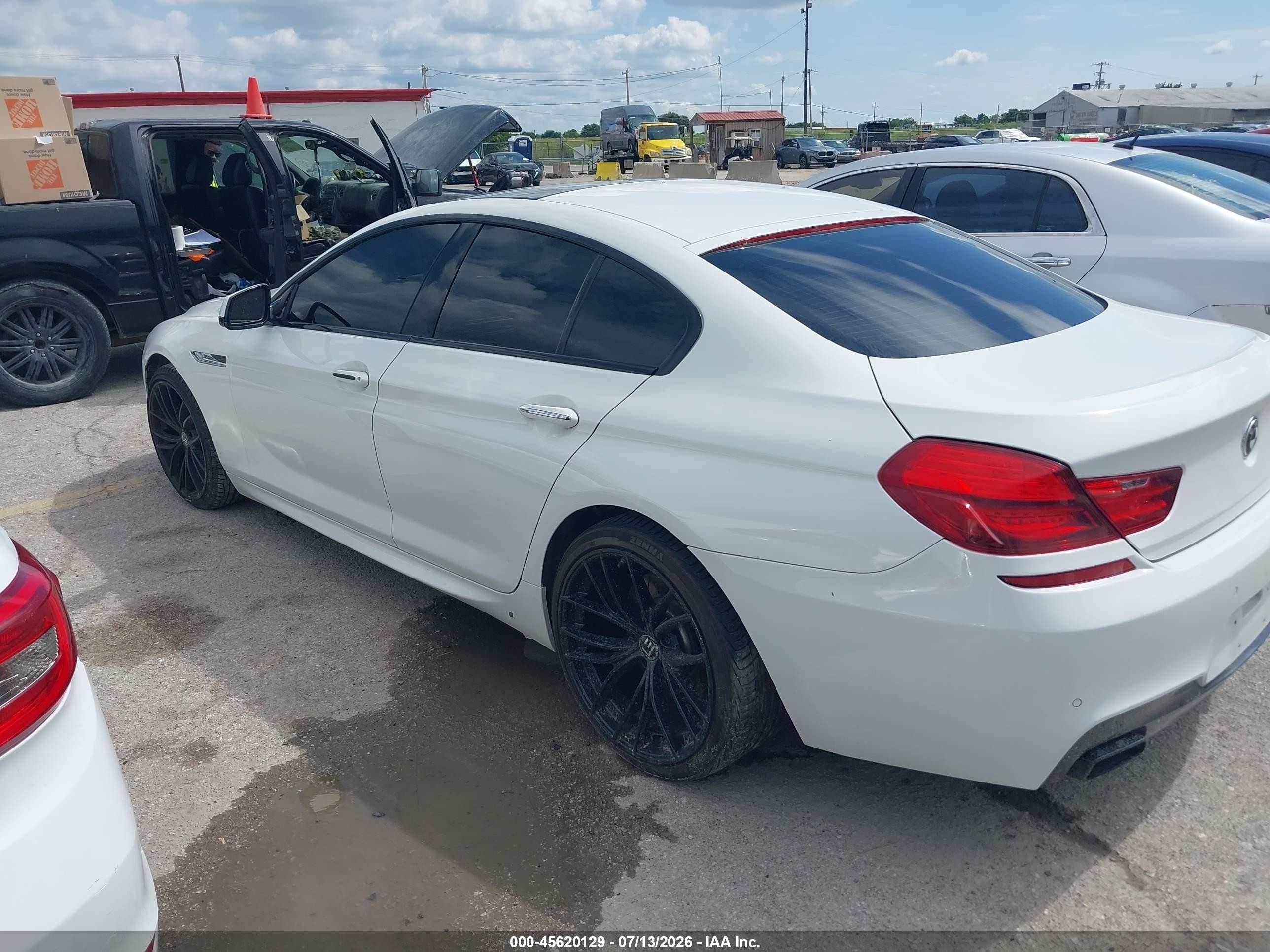 2014 Bmw 650i Gran Coupe   White vin: WBA6B2C5XED129884
