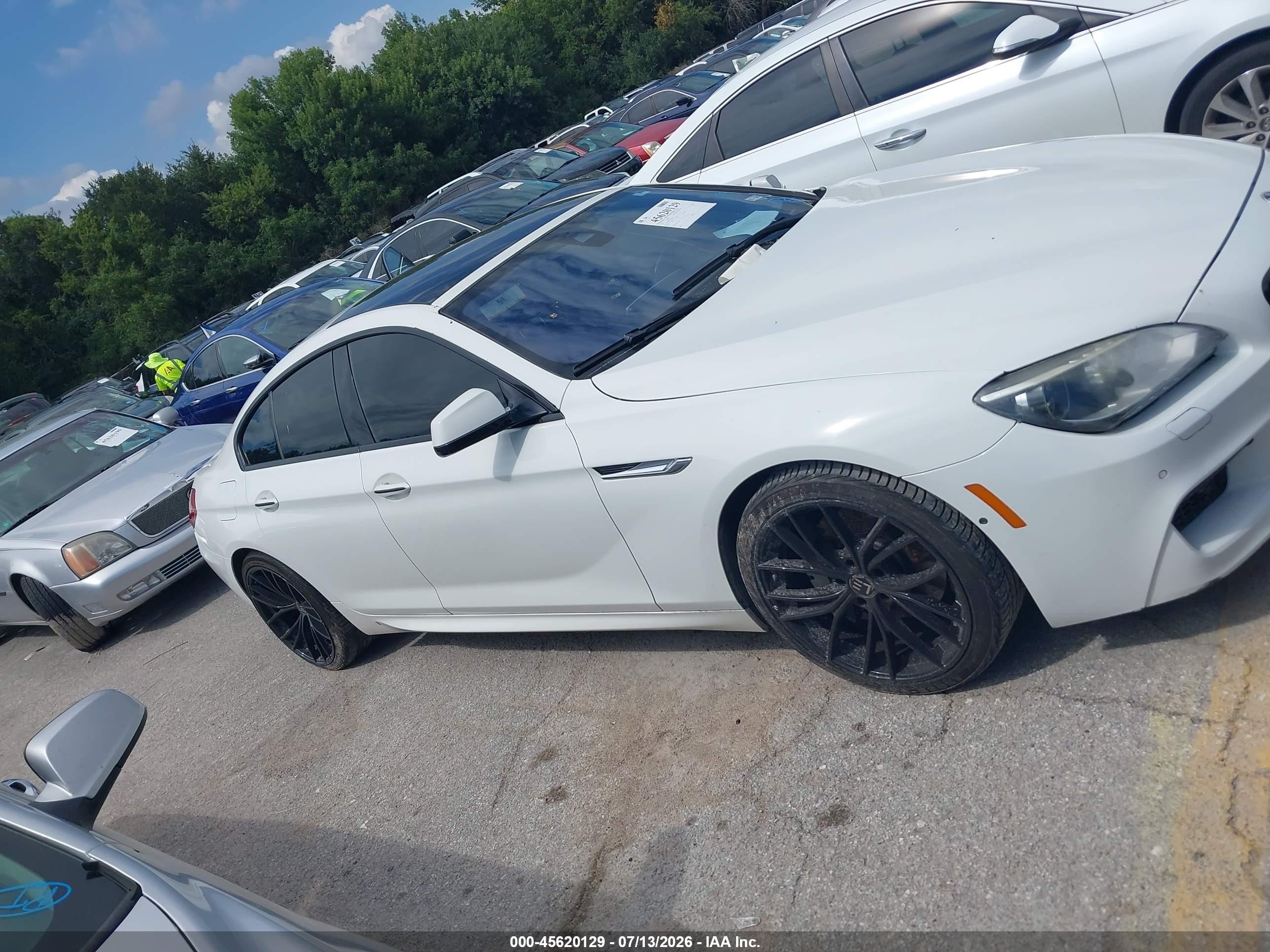 2014 Bmw 650i Gran Coupe   White vin: WBA6B2C5XED129884