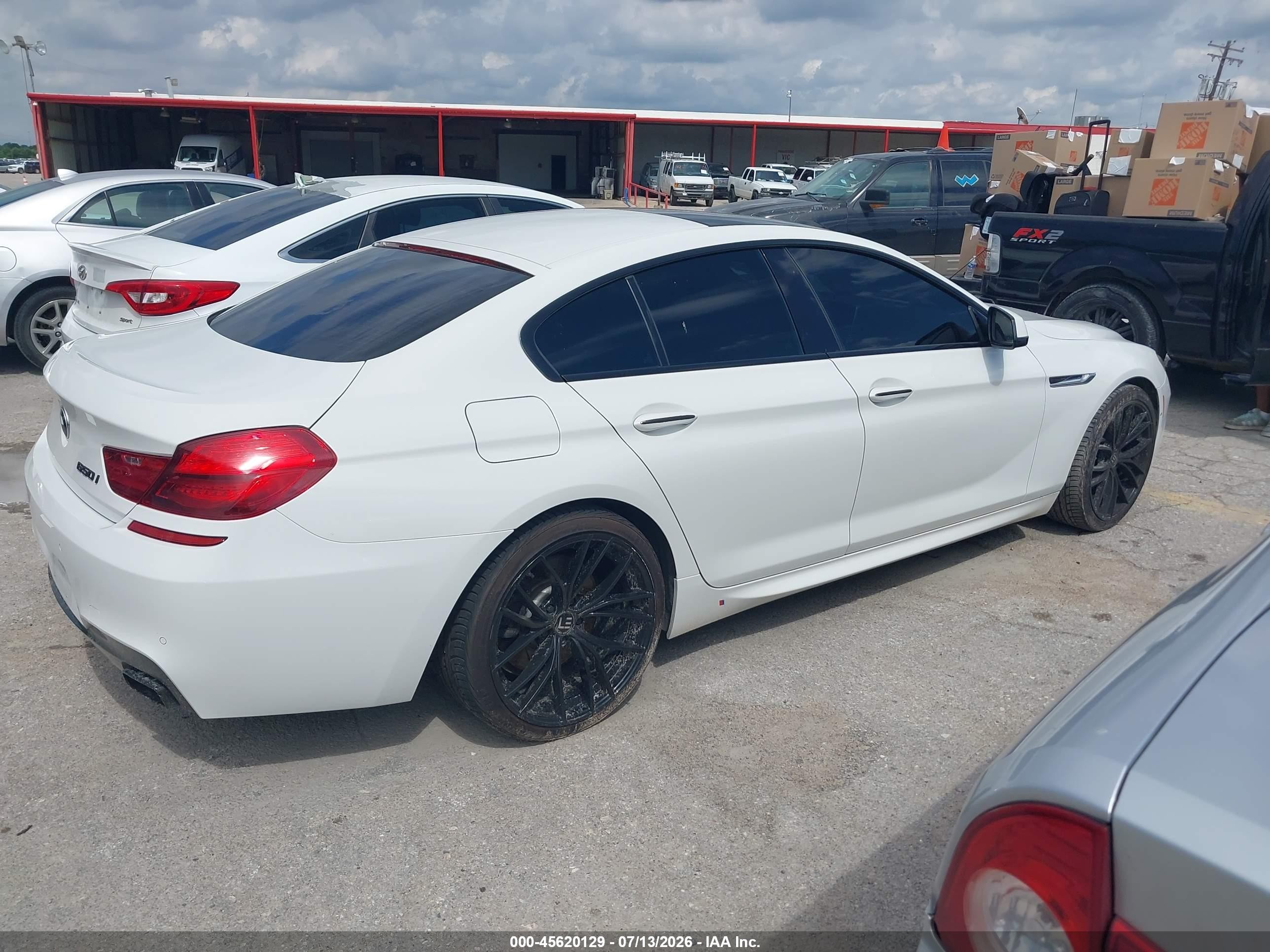 2014 Bmw 650i Gran Coupe   White vin: WBA6B2C5XED129884