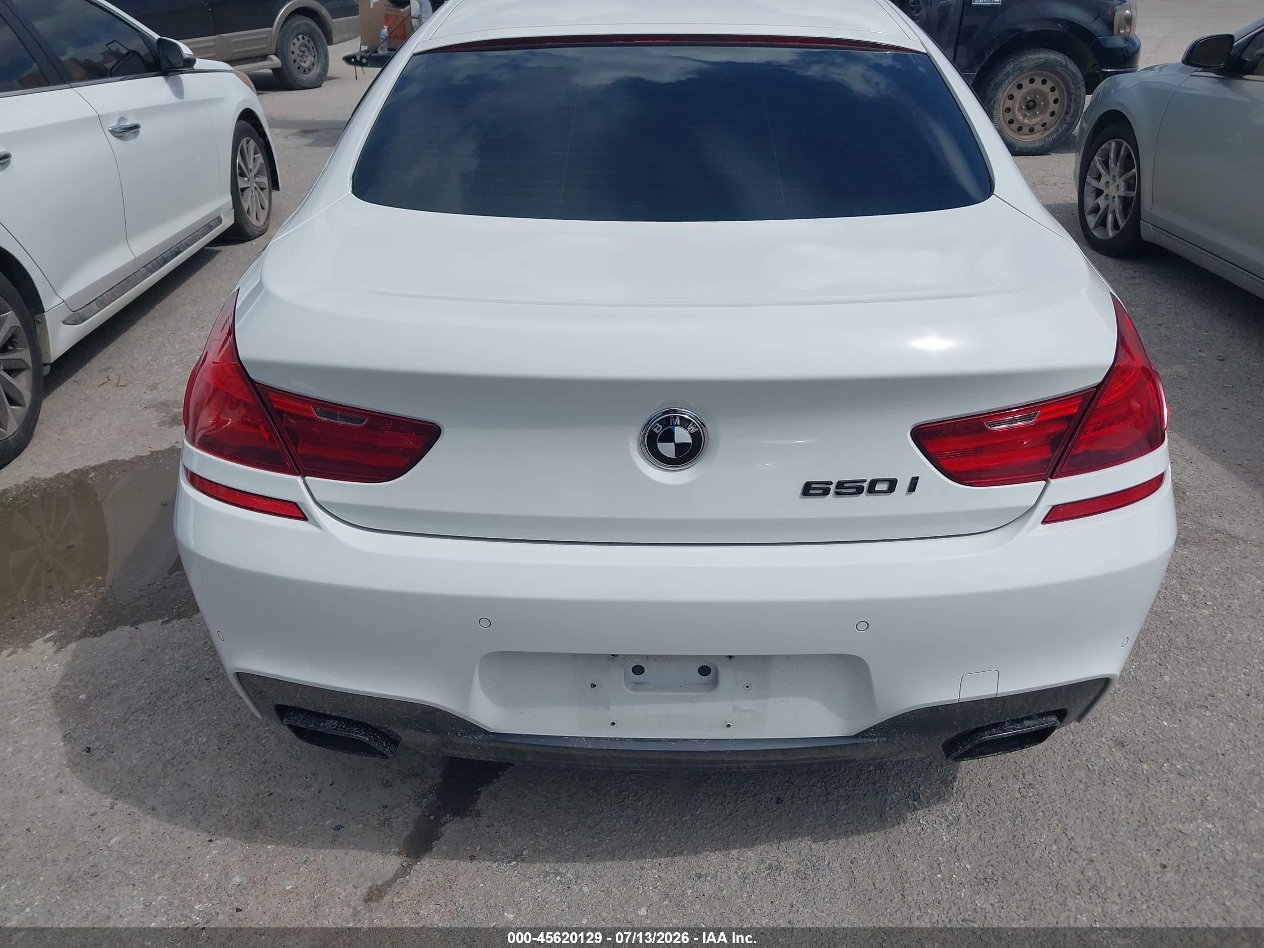 2014 Bmw 650i Gran Coupe   White vin: WBA6B2C5XED129884