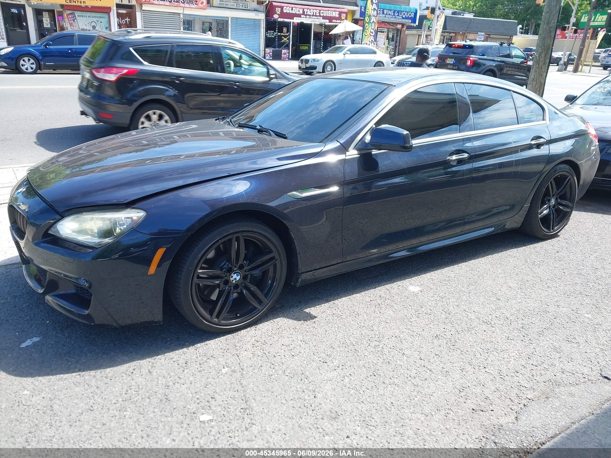 2013 Bmw 650i Gran Coupe Xdrive Black vin: WBA6B4C51DDG67984