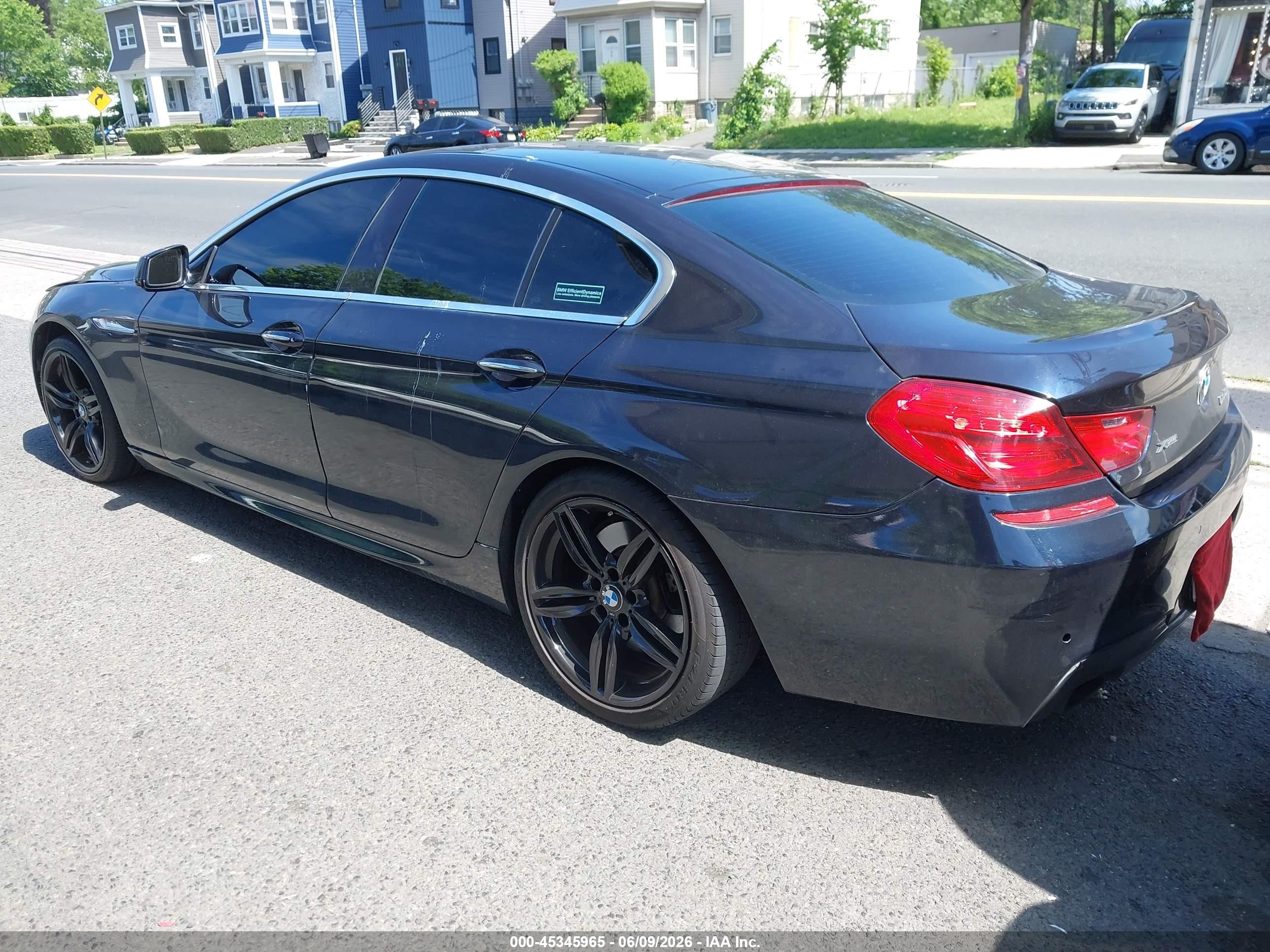 2013 Bmw 650i Gran Coupe Xdrive Black vin: WBA6B4C51DDG67984