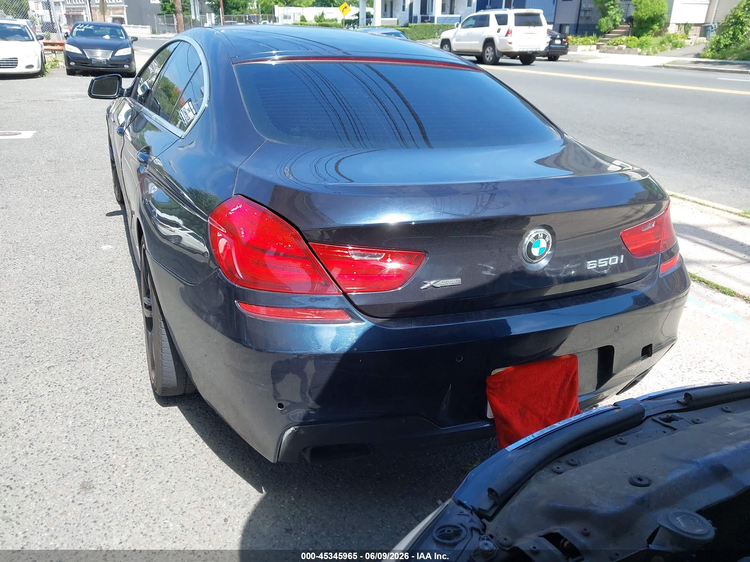 2013 Bmw 650i Gran Coupe Xdrive Black vin: WBA6B4C51DDG67984