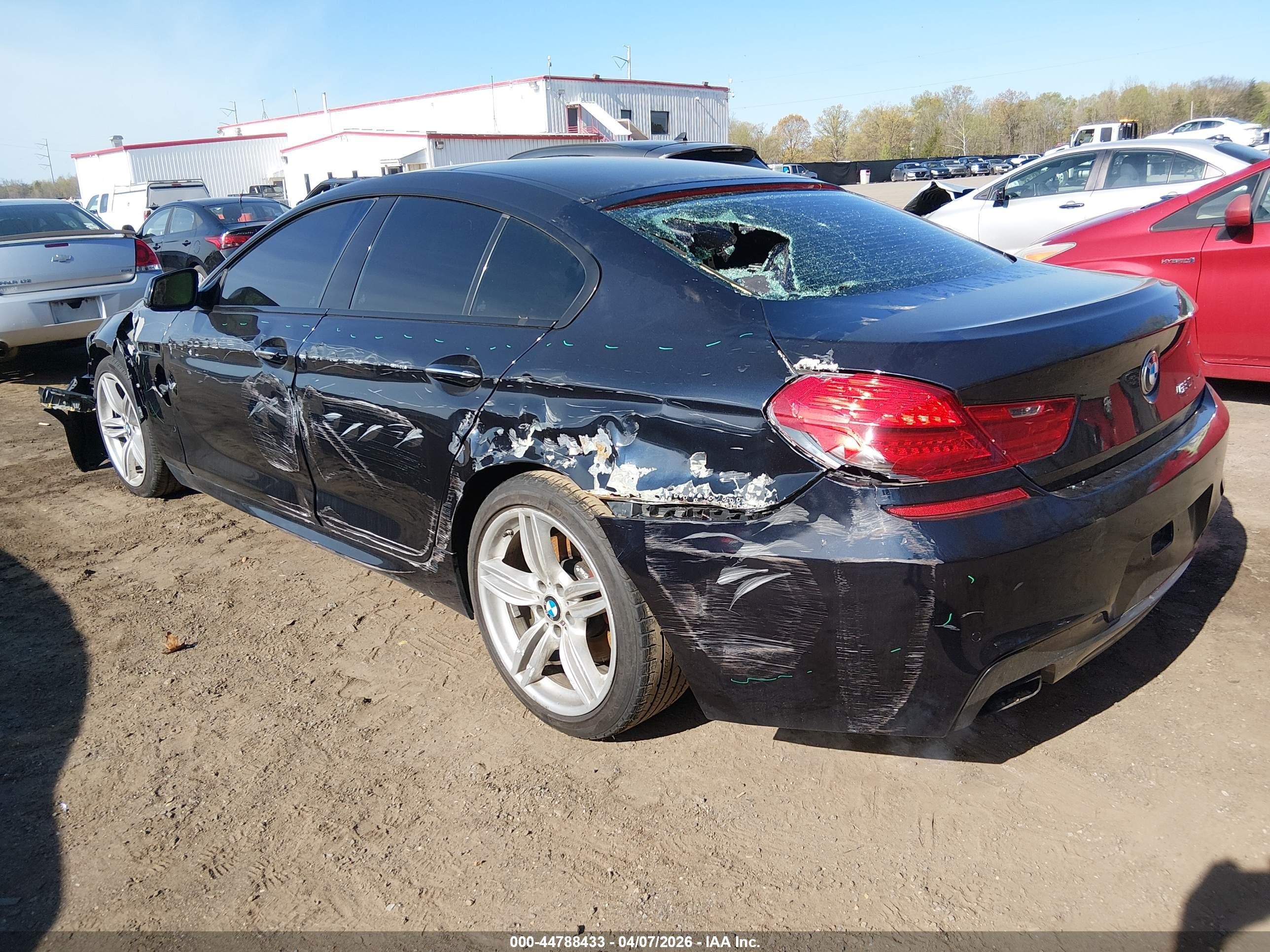 2014 Bmw 650i Gran Coupe Xdrive Black vin: WBA6B4C52ED760396