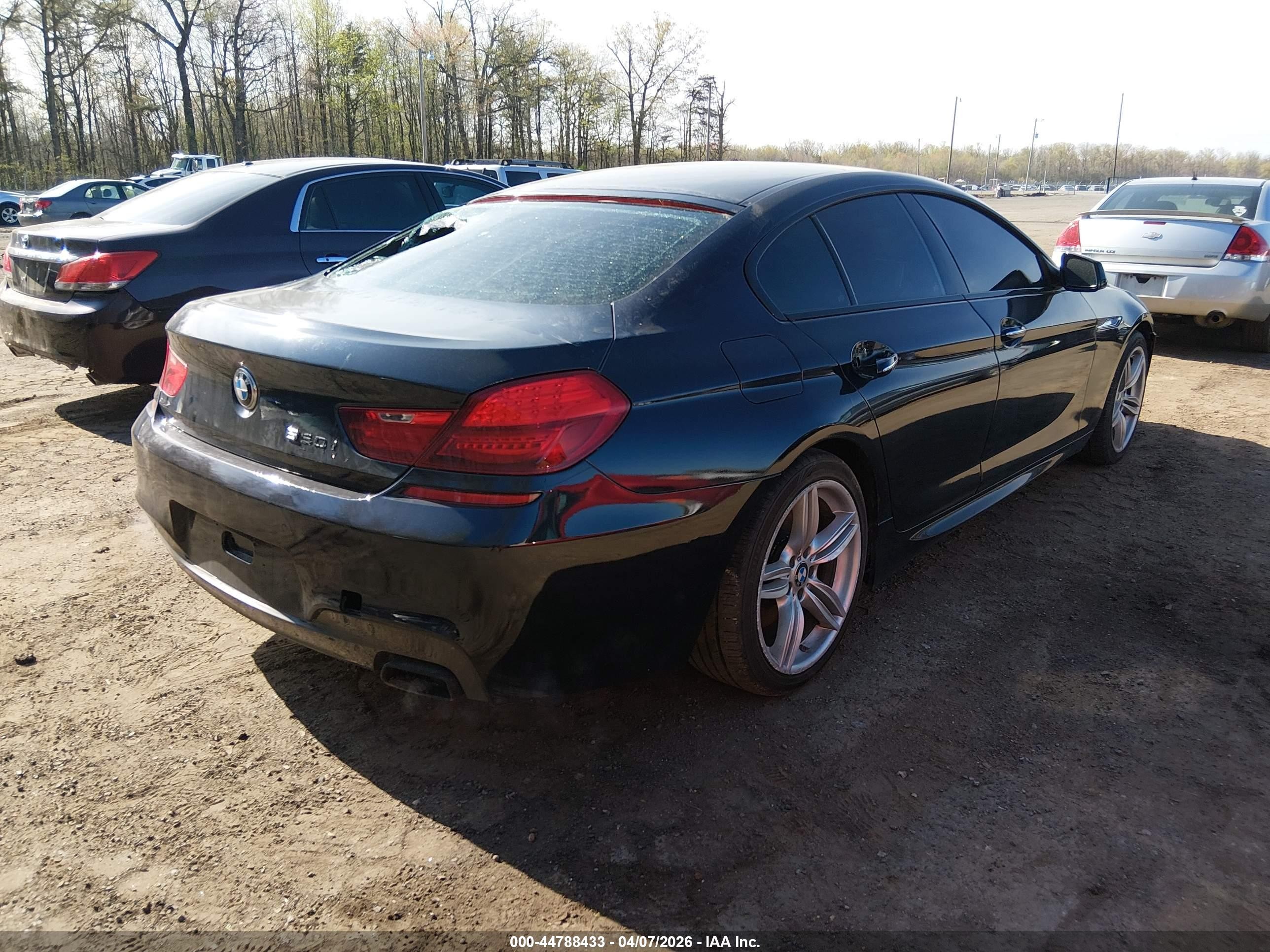 2014 Bmw 650i Gran Coupe Xdrive Black vin: WBA6B4C52ED760396