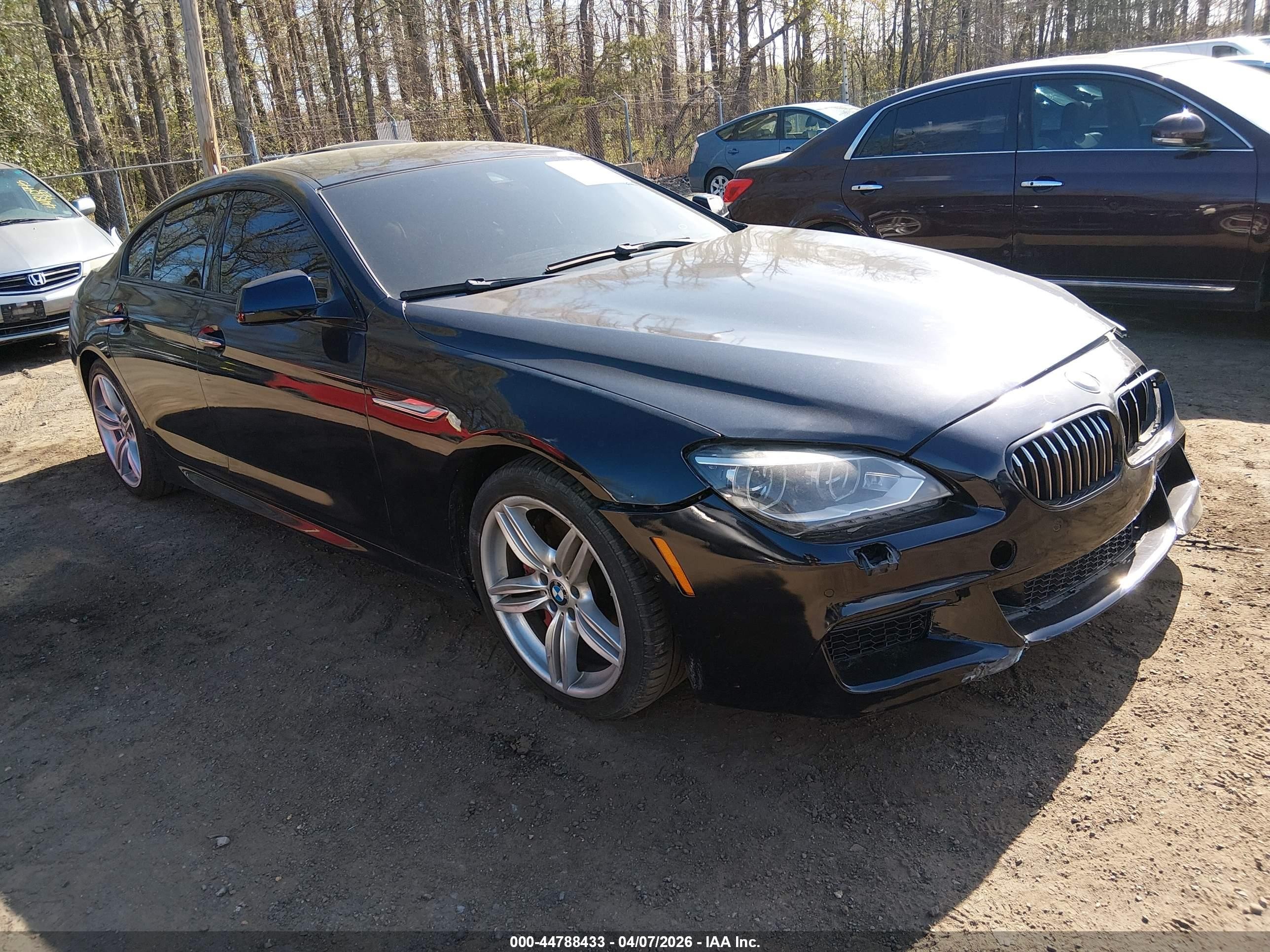 2014 Bmw 650i Gran Coupe Xdrive Black vin: WBA6B4C52ED760396