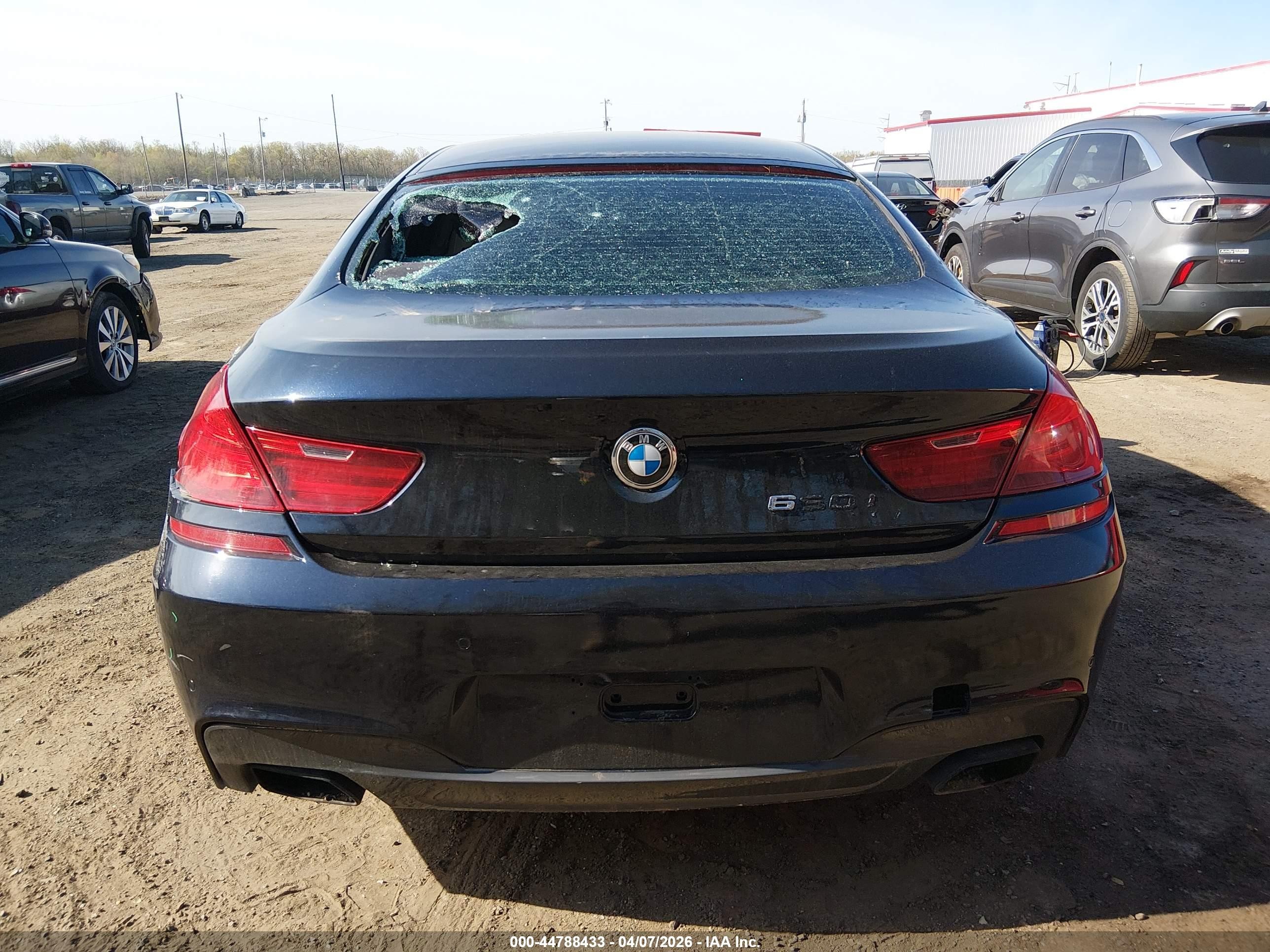 2014 Bmw 650i Gran Coupe Xdrive Black vin: WBA6B4C52ED760396