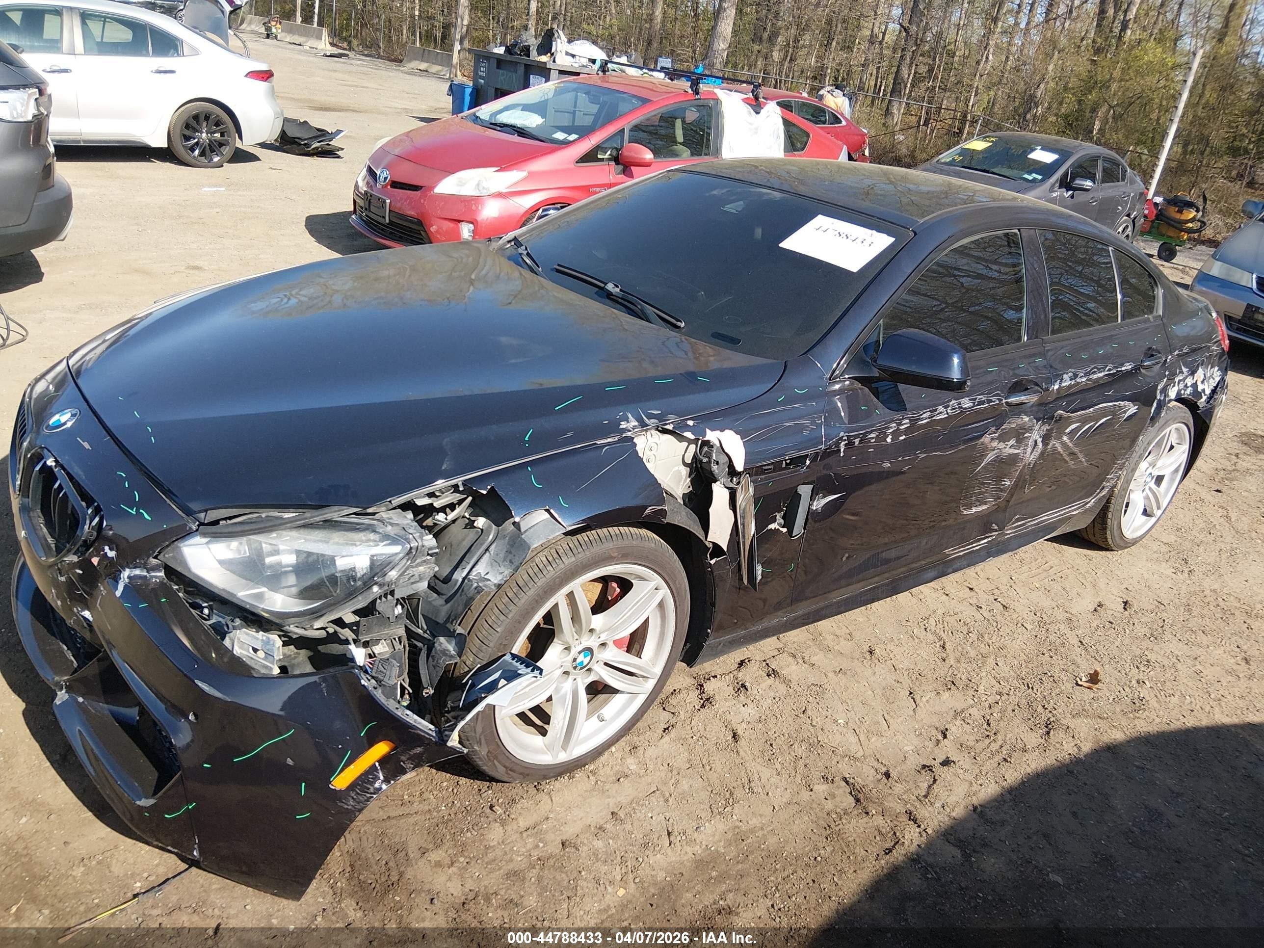 2014 Bmw 650i Gran Coupe Xdrive Black vin: WBA6B4C52ED760396