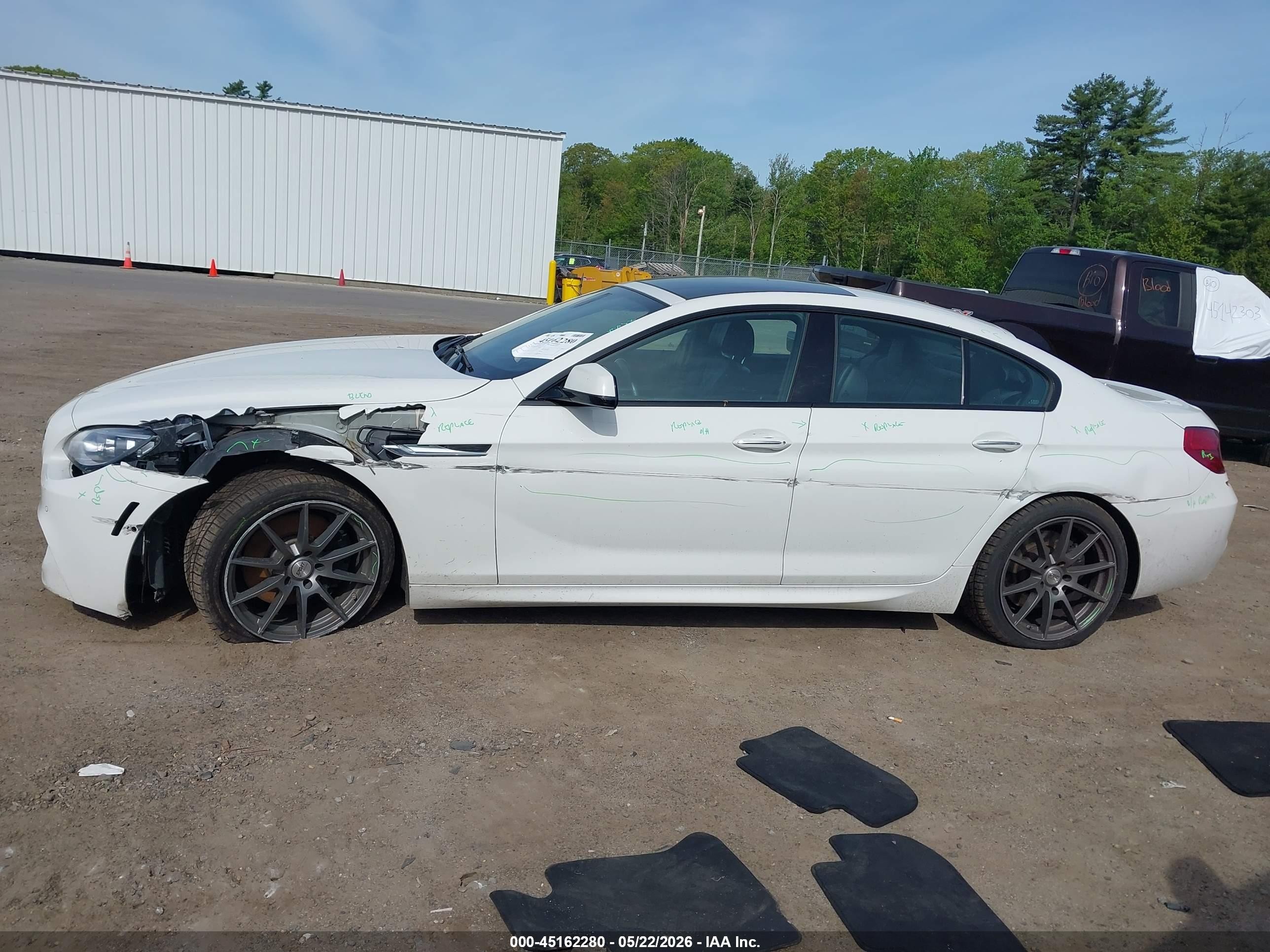 2015 Bmw 650i Gran Coupe Xdrive Белый vin: WBA6B4C52FD761470