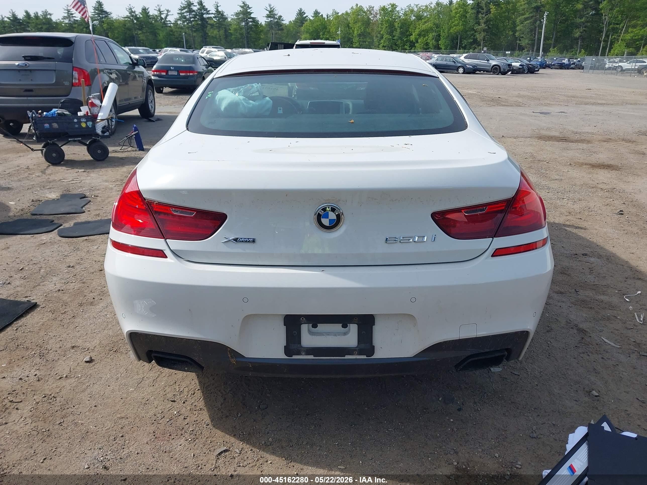 2015 Bmw 650i Gran Coupe Xdrive Белый vin: WBA6B4C52FD761470