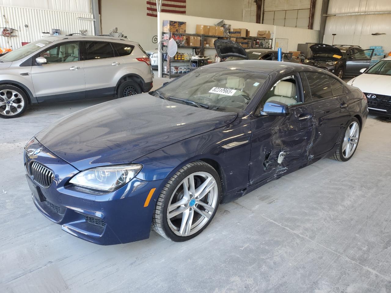 2014 Bmw 650 Xi Gran Coupe Blue vin: WBA6B4C53ED099347
