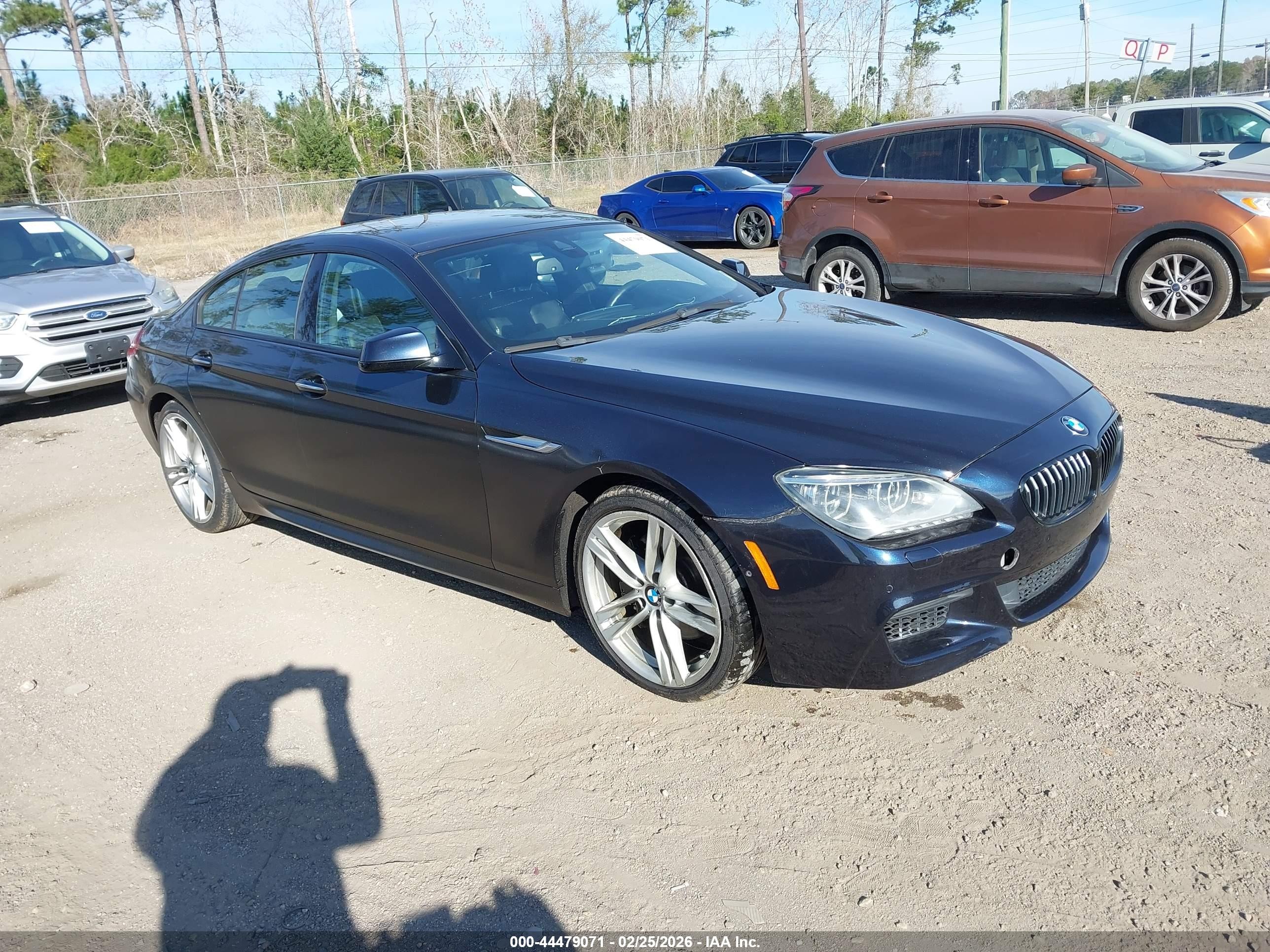 2015 Bmw 650i Gran Coupe Xdrive Blue vin: WBA6B4C53FD761333