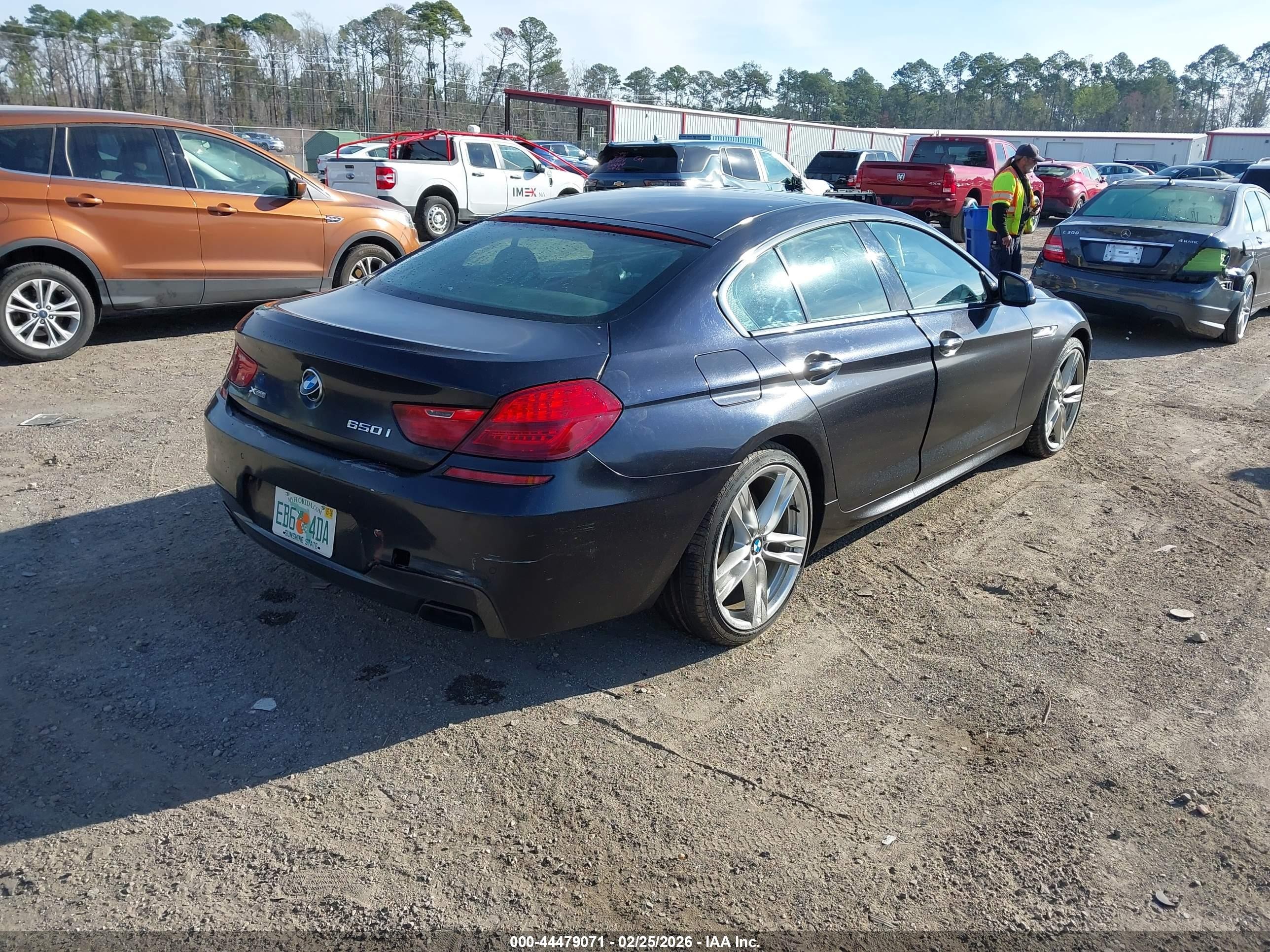 2015 Bmw 650i Gran Coupe Xdrive Blue vin: WBA6B4C53FD761333