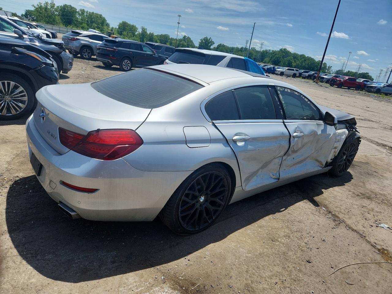 2013 Bmw 650 Xi Silver vin: WBA6B4C54DD098240