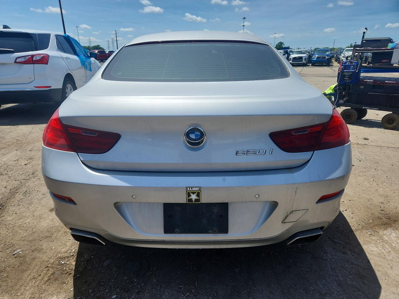 2013 Bmw 650 Xi Silver vin: WBA6B4C54DD098240