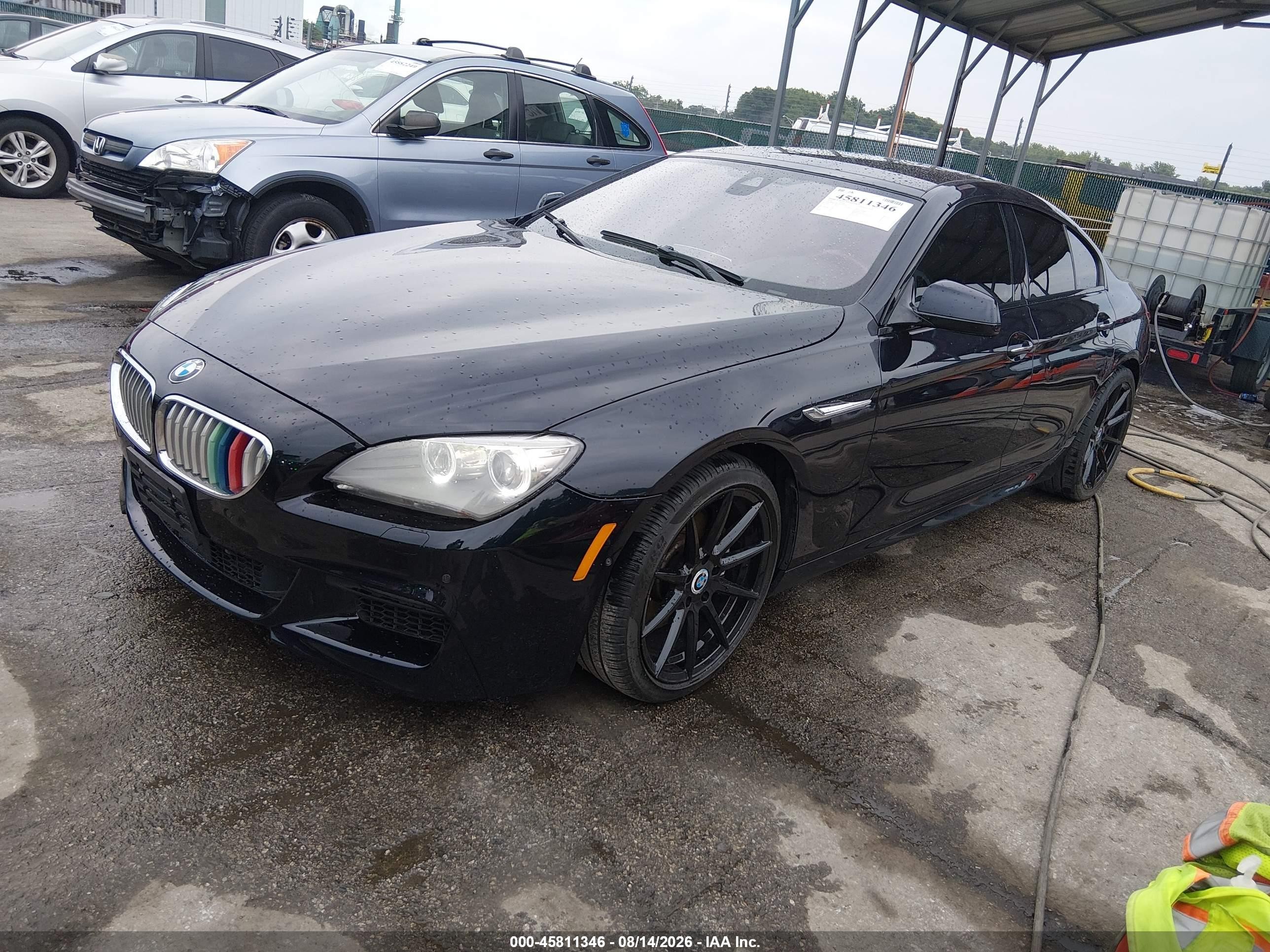2014 Bmw 650i Gran Coupe Xdrive Black vin: WBA6B4C55ED099138