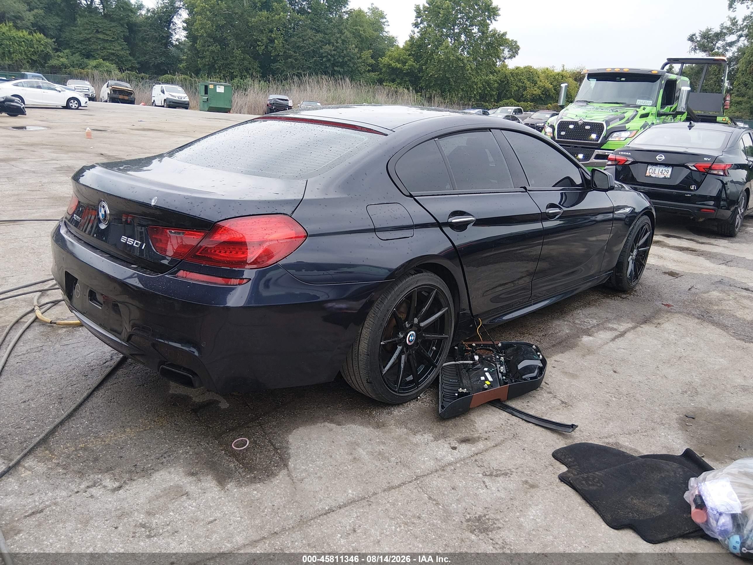 2014 Bmw 650i Gran Coupe Xdrive Black vin: WBA6B4C55ED099138