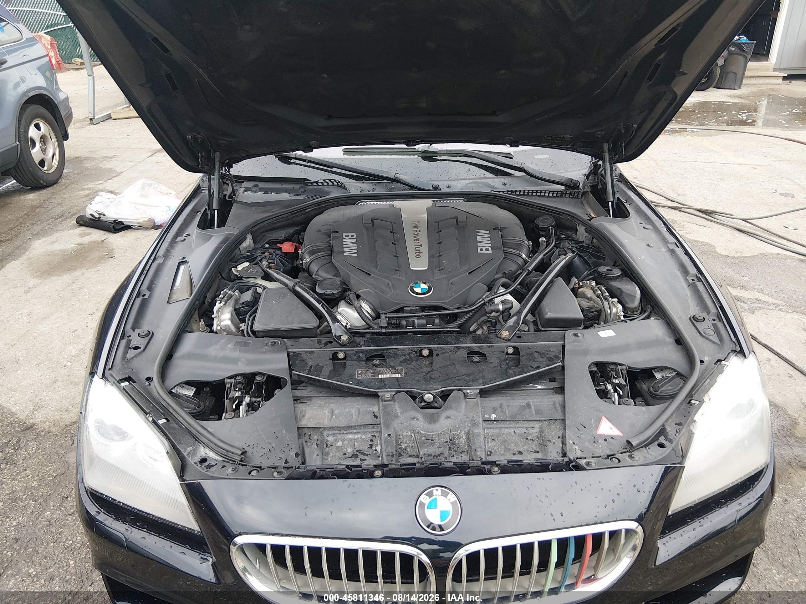 2014 Bmw 650i Gran Coupe Xdrive Black vin: WBA6B4C55ED099138