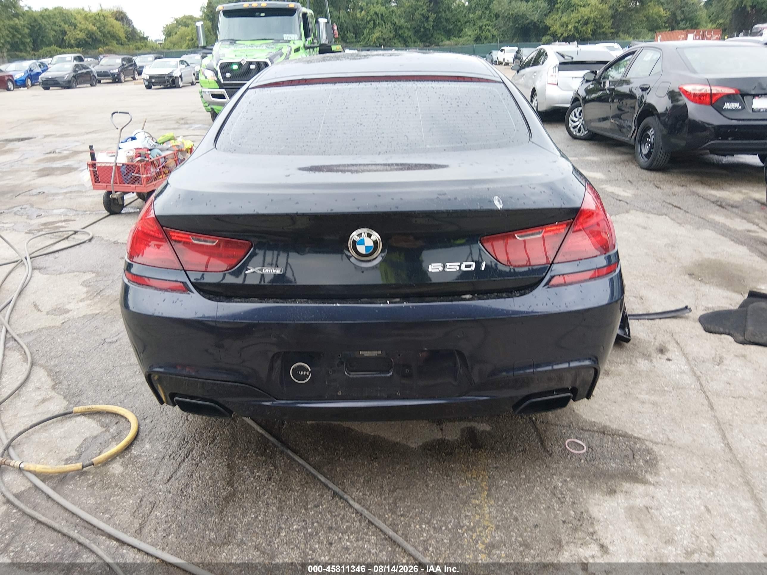 2014 Bmw 650i Gran Coupe Xdrive Black vin: WBA6B4C55ED099138