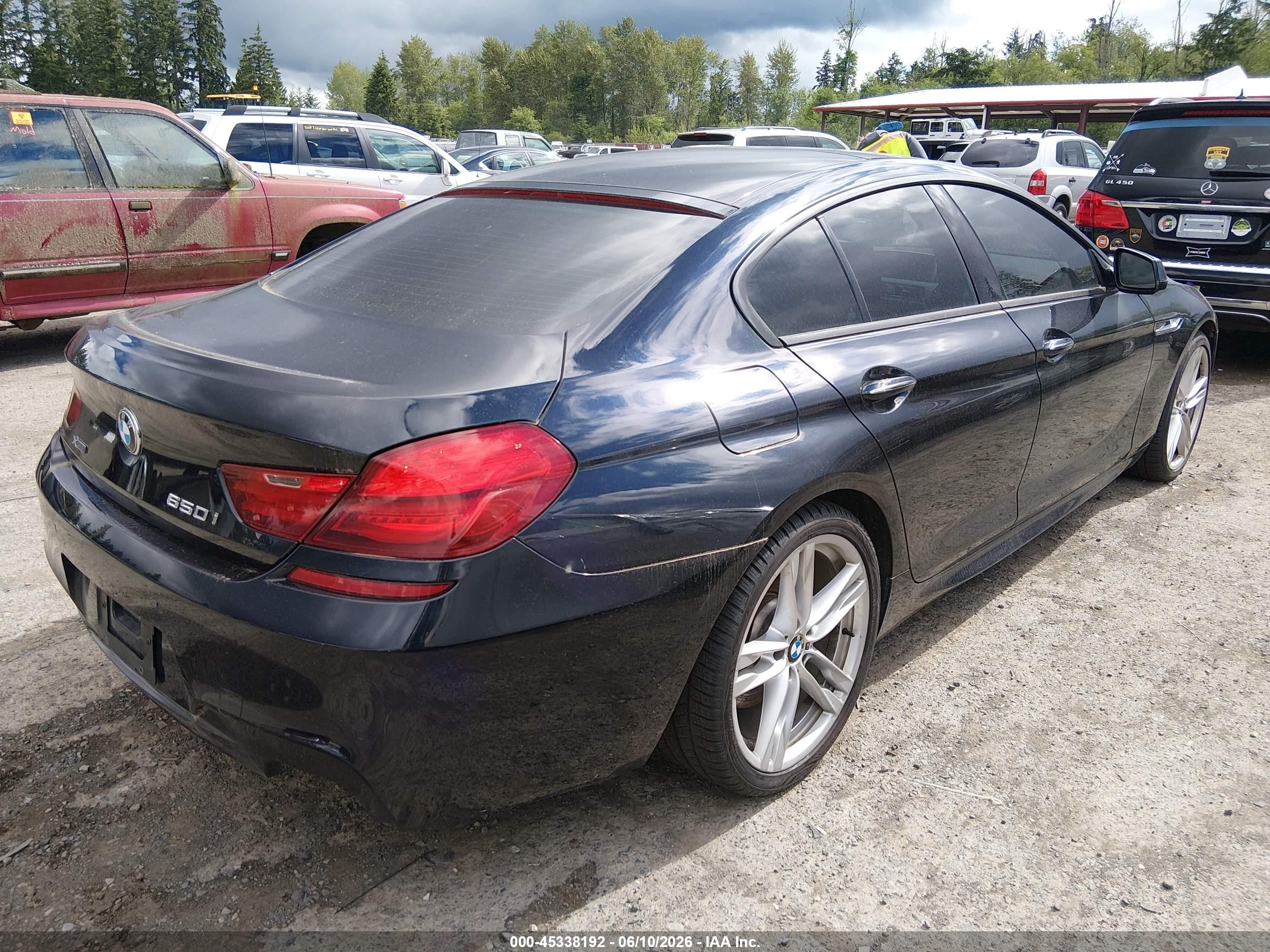 2013 Bmw 650i Gran Coupe Xdrive Черный vin: WBA6B4C56DDG67883